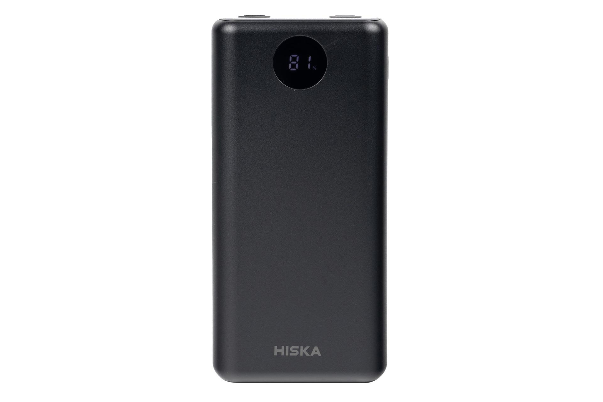 نمای روبرو پاور بانک هیسکا QI-309PD با ظرفیت 30000 میلی‌آمپر ساعت