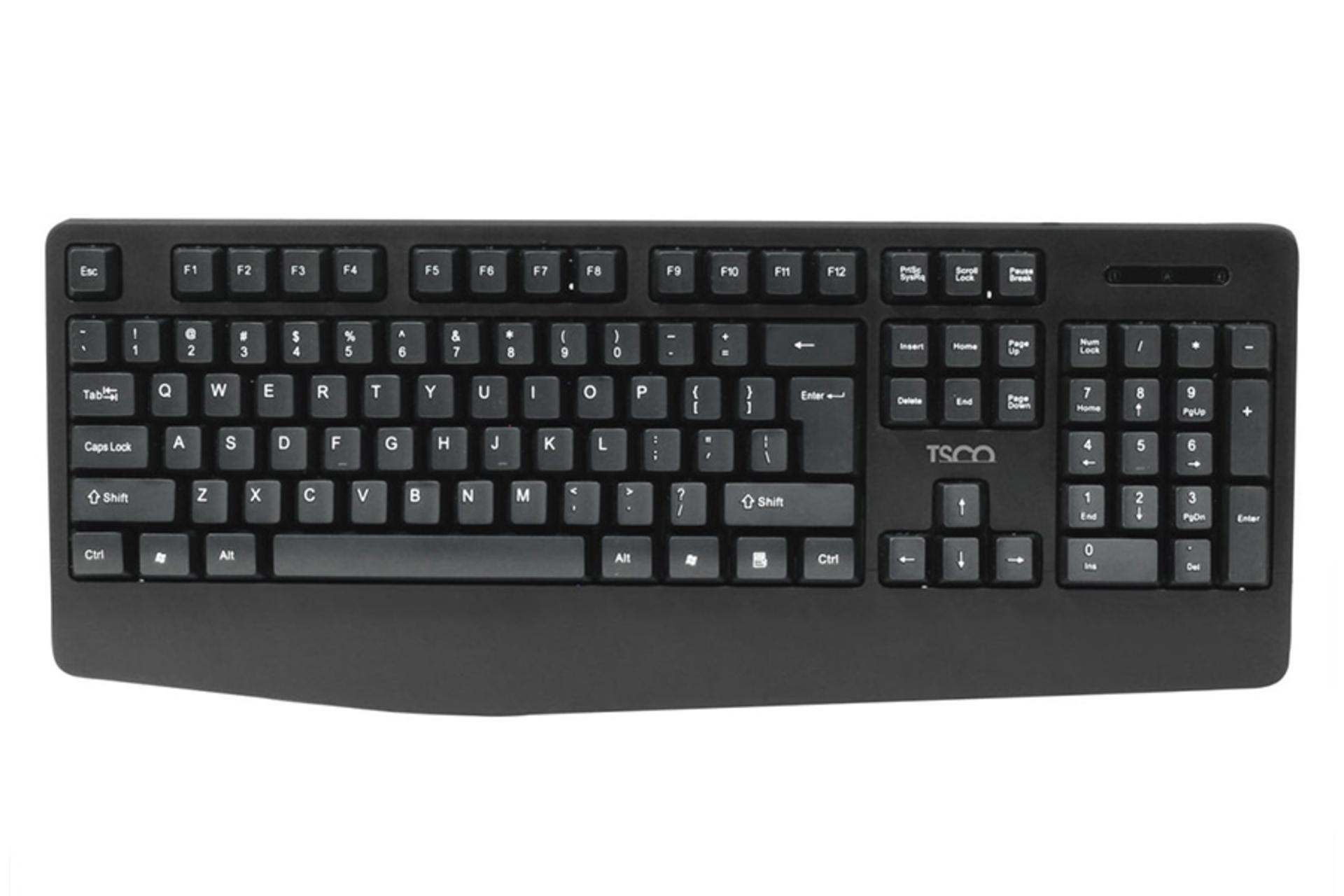 نمای بالا کیبورد تسکو TK-8023 رنگ مشکی