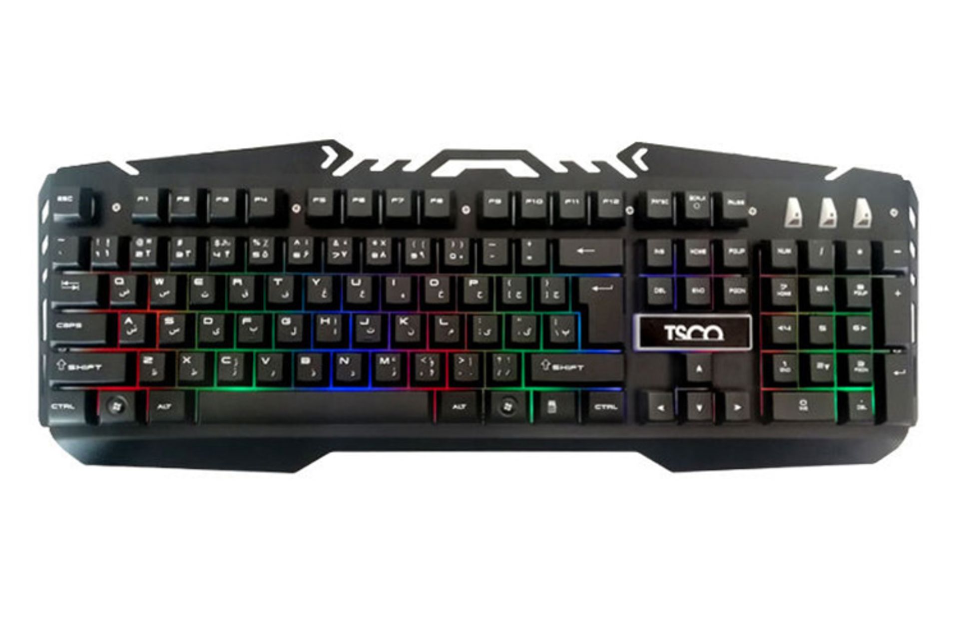 نمای بالا کیبورد تسکو TK-8021L رنگ مشکی