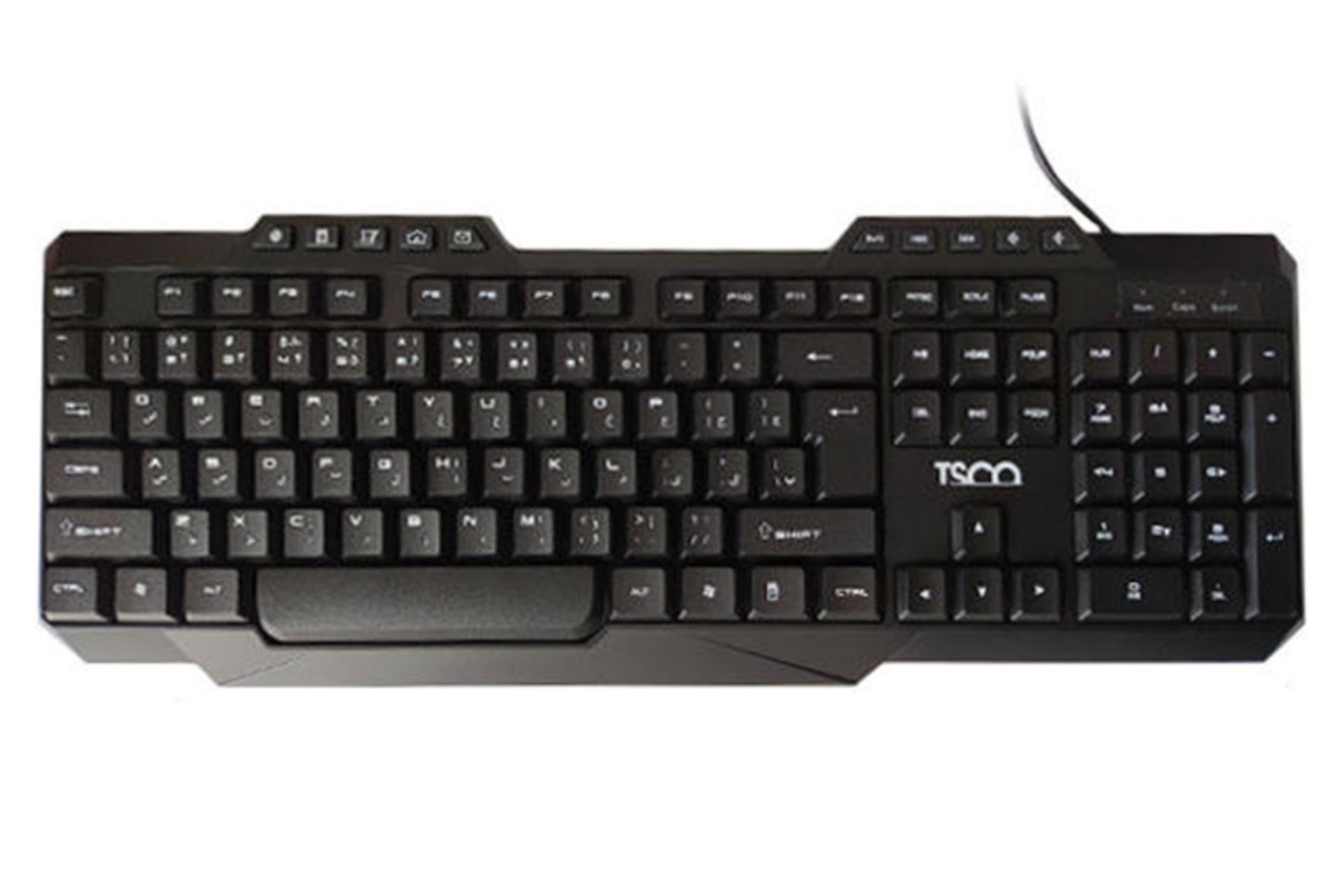 نمای بالا کیبورد تسکو TK-8019 رنگ مشکی