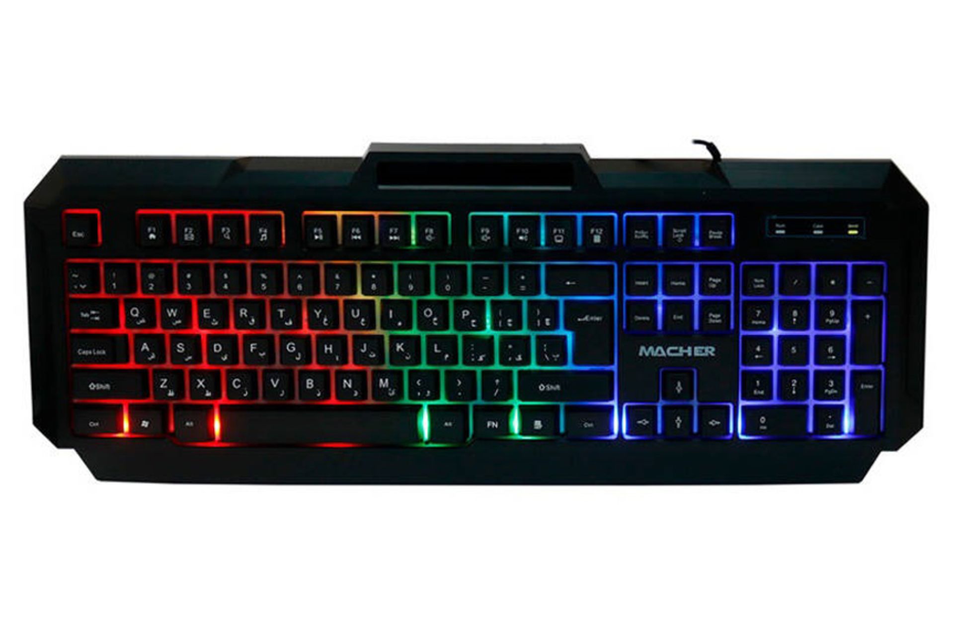 نمای روبرو کیبورد مچر MR-360 RGB