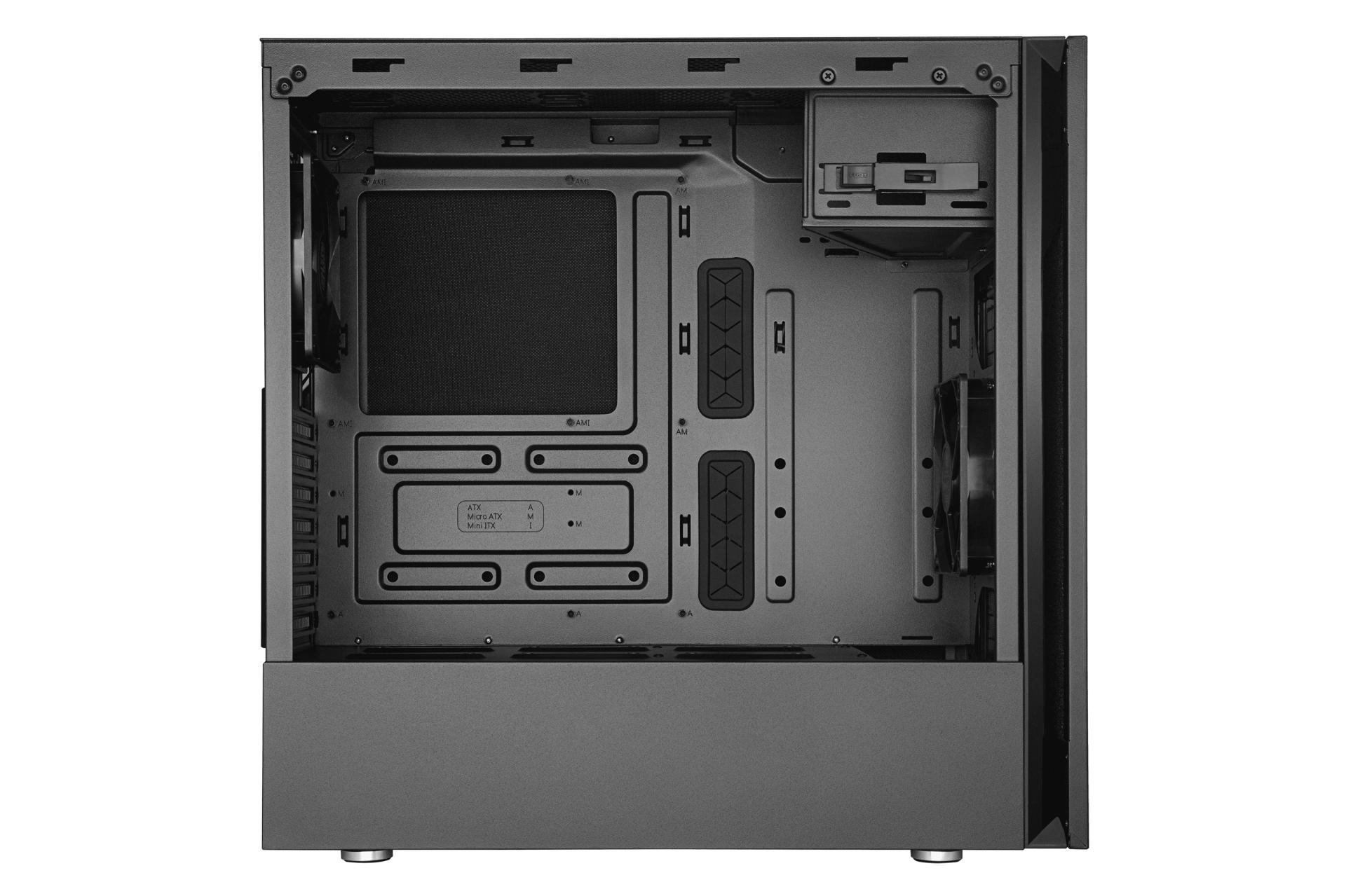 کیس کامپیوتر کولر مستر SILENCIO S600 TG Side Panel نمای داخل