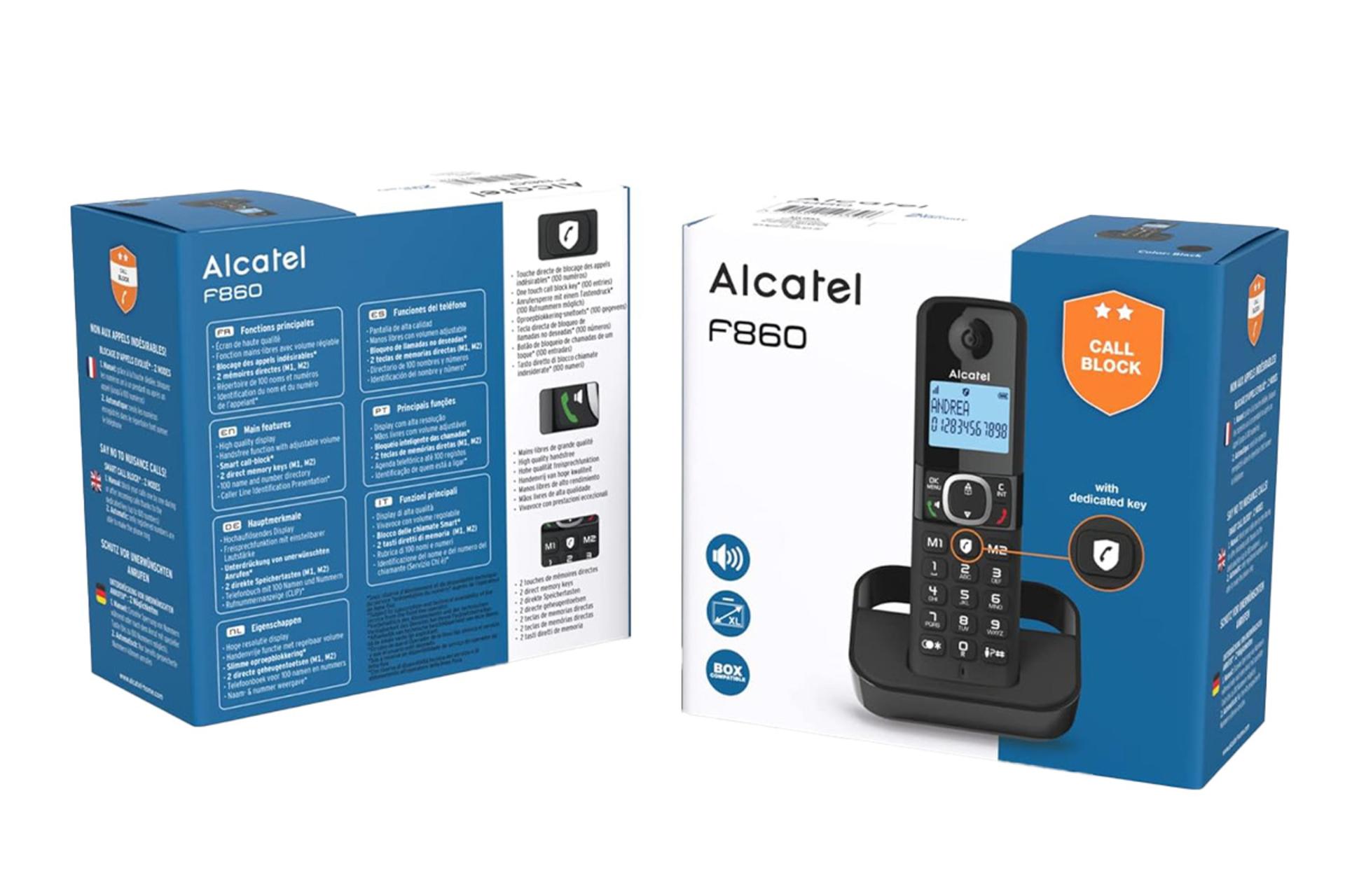 تلفن آلکاتل F860 جعبه