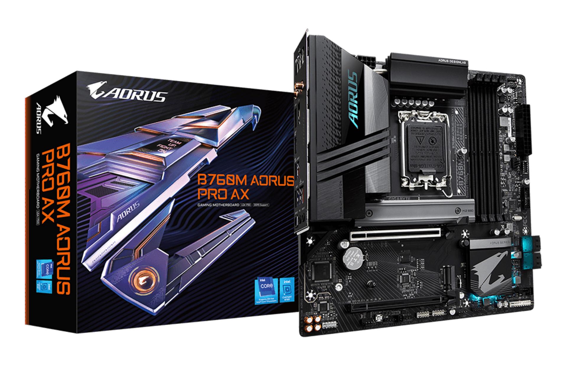 جعبه مادربرد گیگابایت GIGABYTE B760M AORUS PRO AX (rev. 1.x)