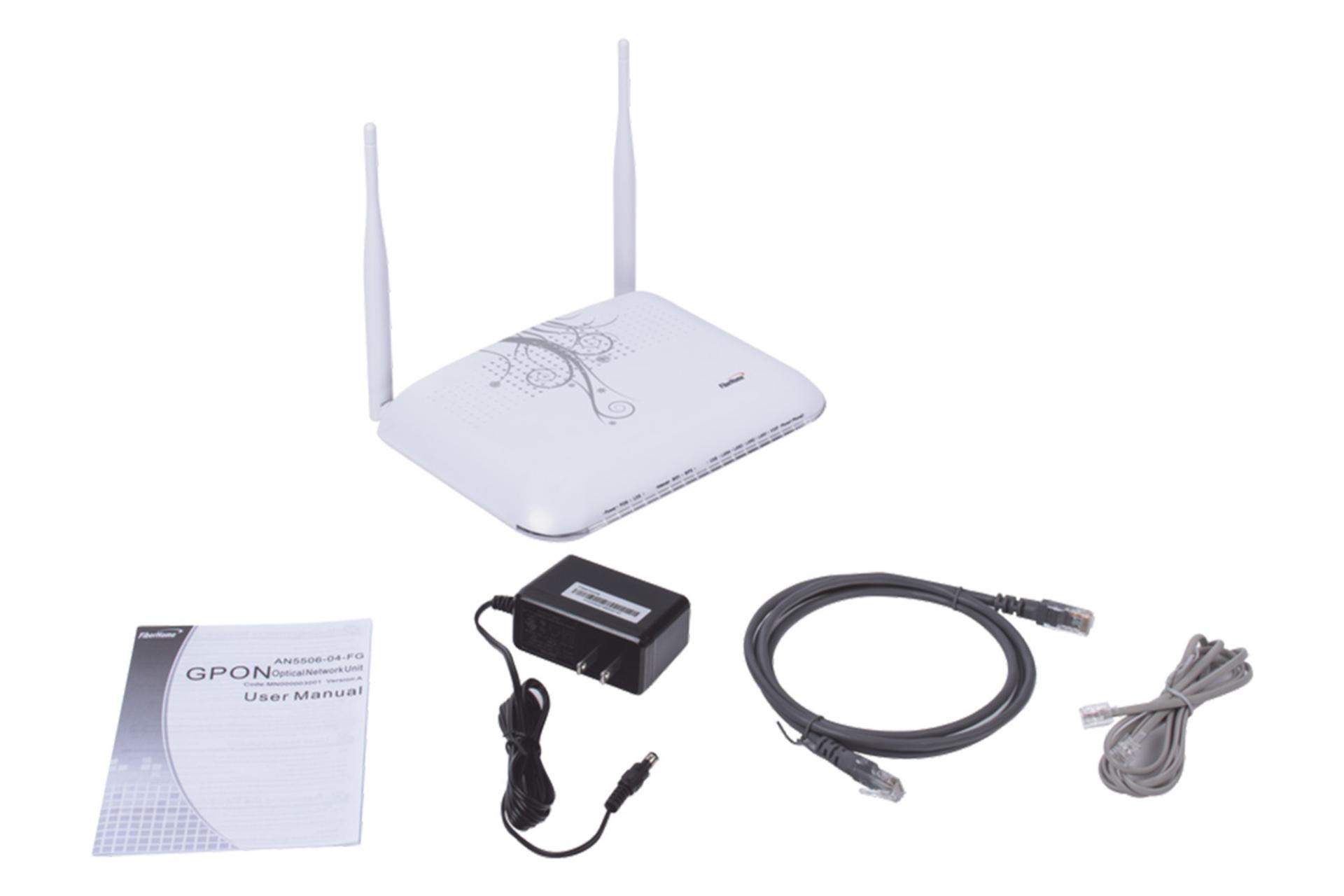 مرجع متخصصين ايران اقلام همراه مودم روتر GPON فايبرهوم FiberHome AN5506-04-FS