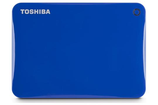 نمای جلو هارد دیسک توشیبا Canvio Advance ظرفیت 4 ترابایت رنگ آبی