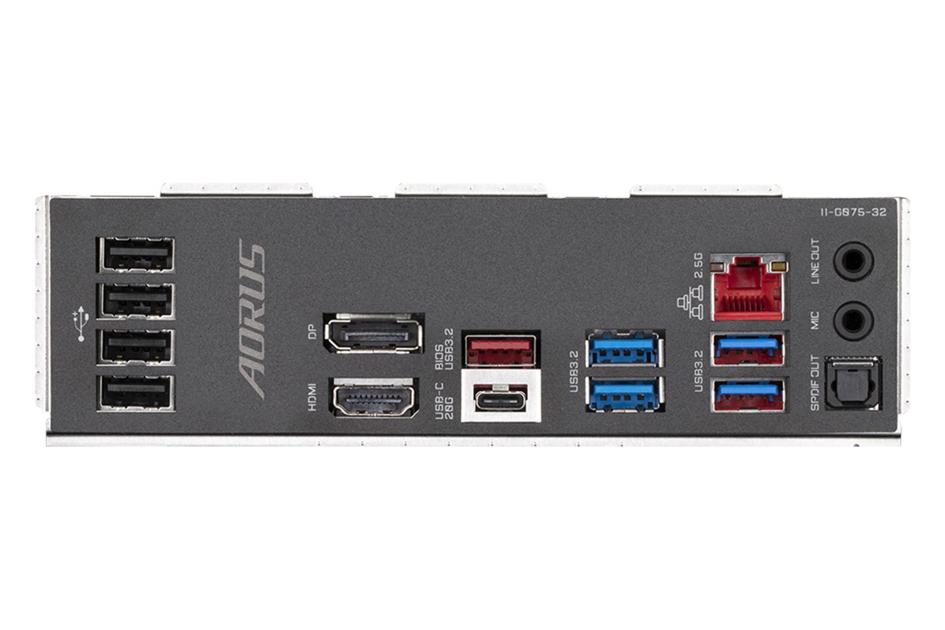 درگاه‌های مادربرد گیگابایت GIGABYTE Z790M AORUS ELITE (rev. 1.0)