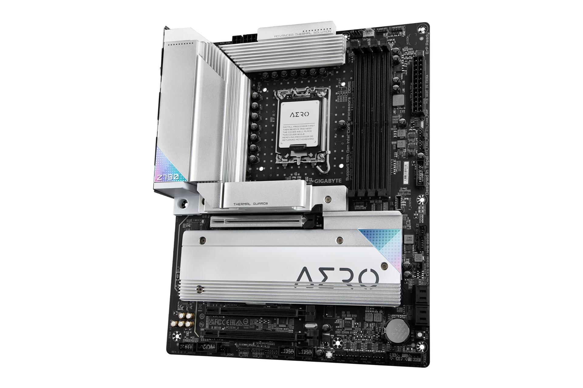 نمای کناری مادربرد گیگابایت GIGABYTE Z790 AERO G (rev. 1.0)