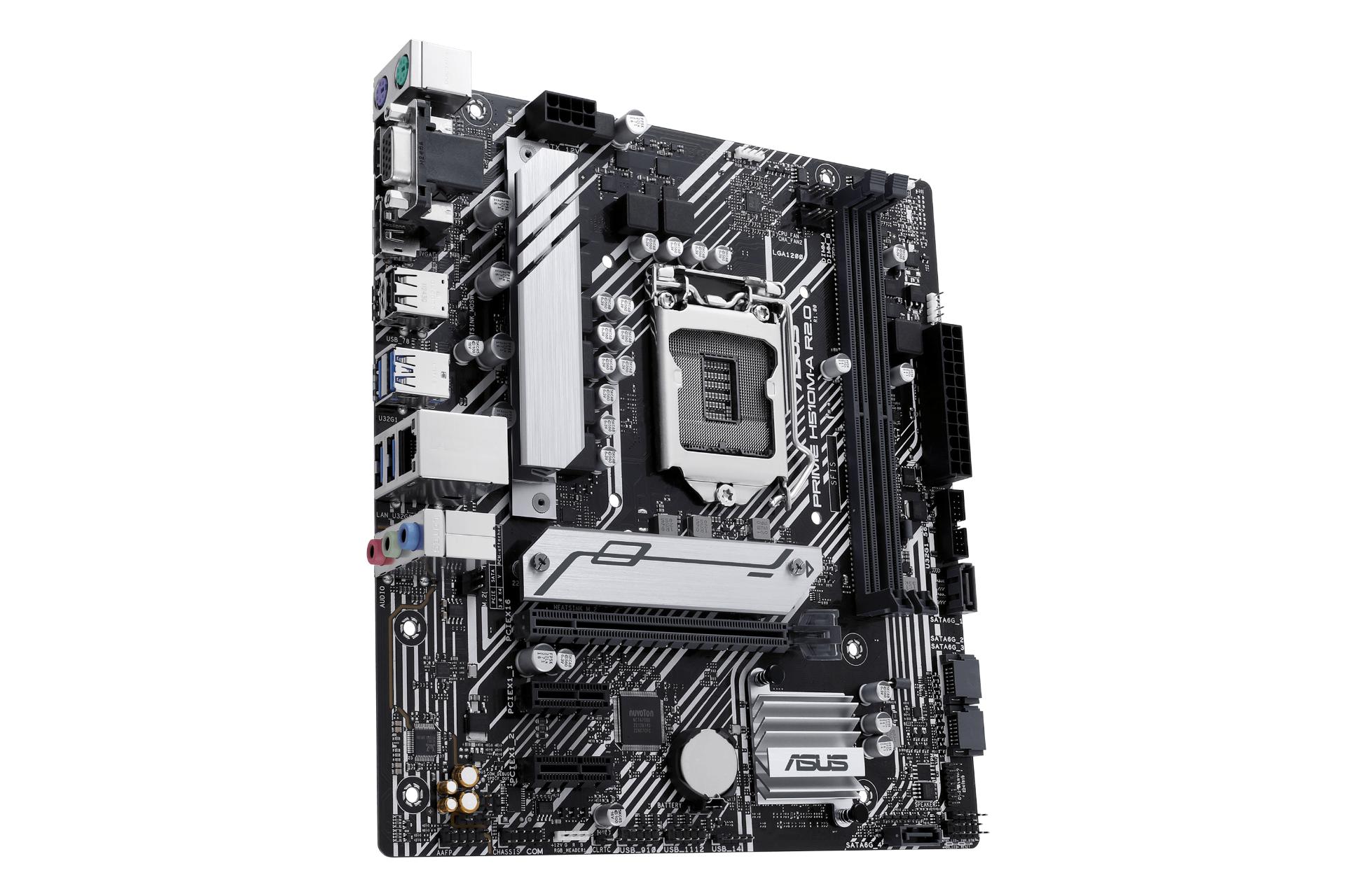 نمای کناری مادربرد ایسوس ASUS PRIME H510M-A R2.0