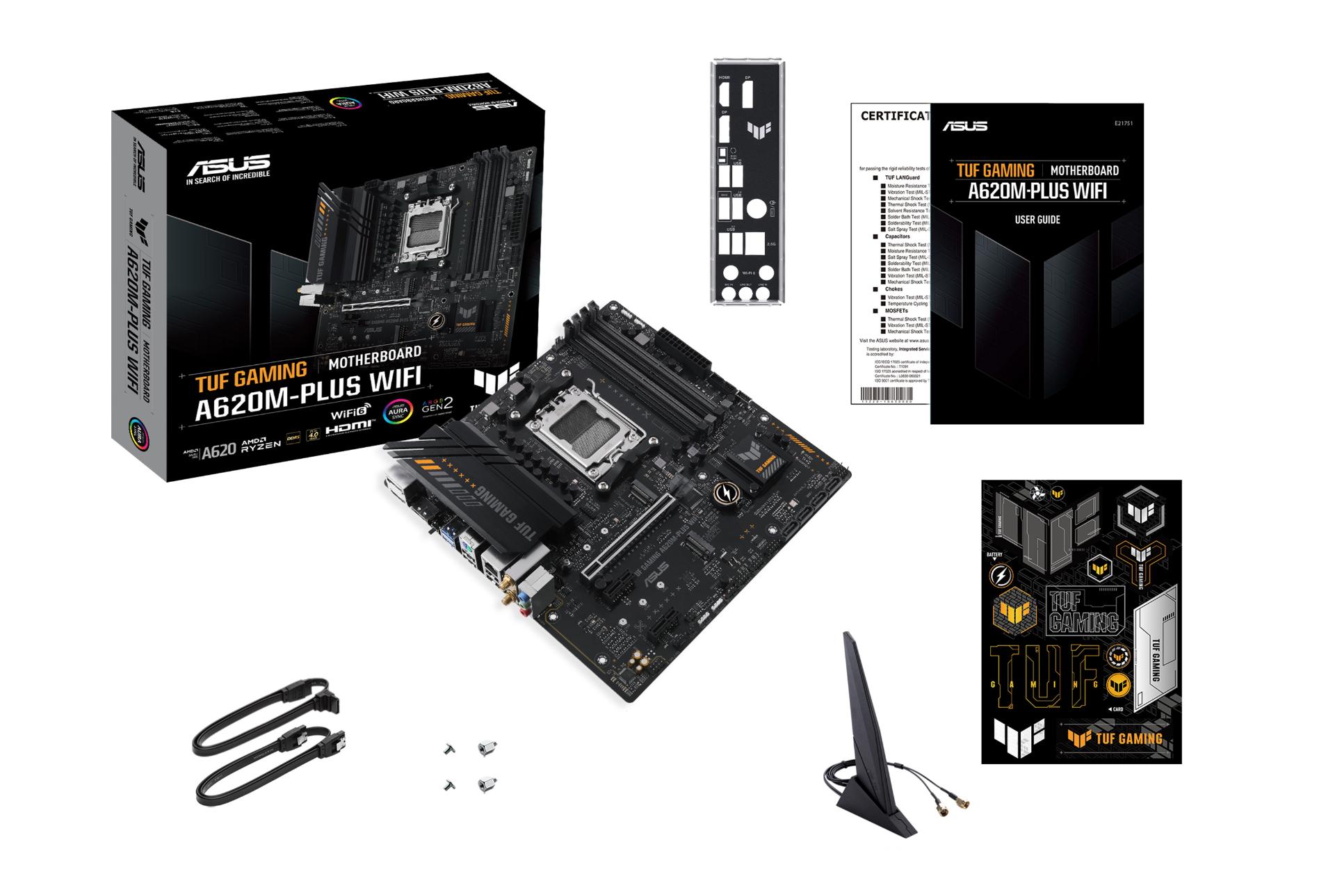 اقلام همراه مادربرد ایسوس ASUS TUF GAMING A620M-PLUS WIFI