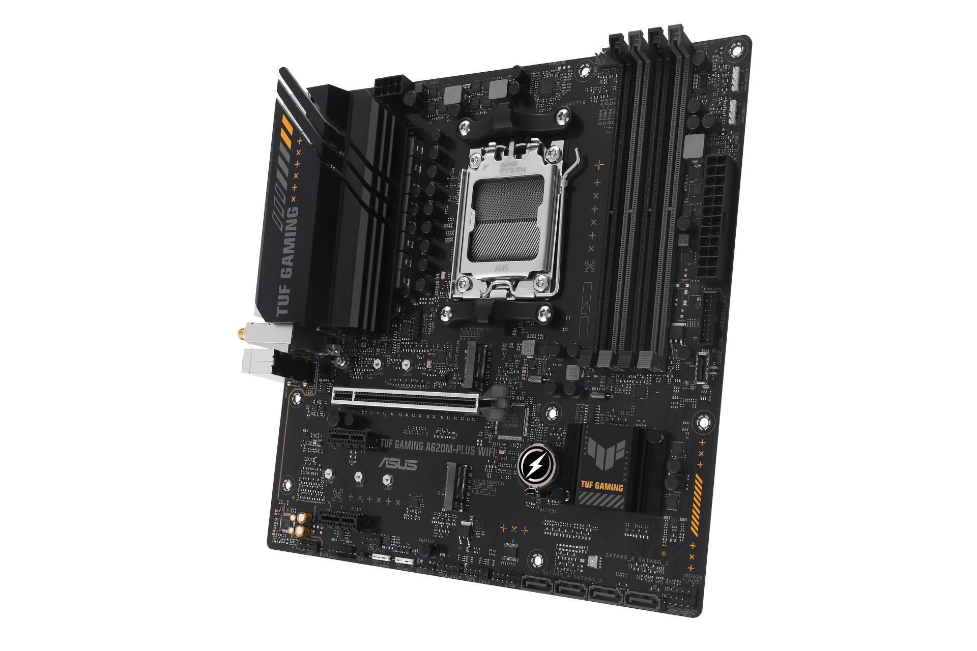 نمای کناری مادربرد ایسوس ASUS TUF GAMING A620M-PLUS WIFI