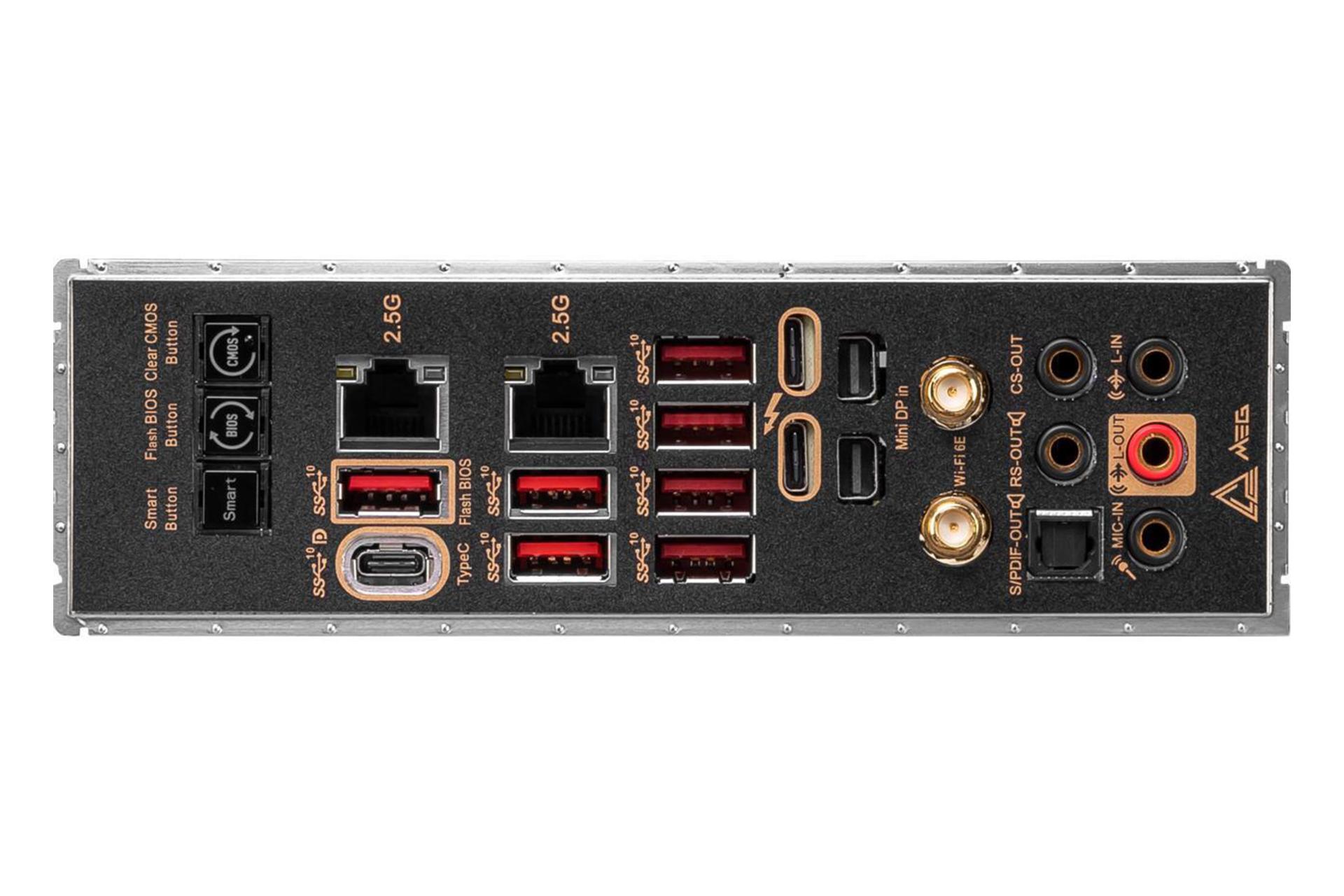 درگاه‌های مادربرد ام اس آی MSI MEG Z790 ACE