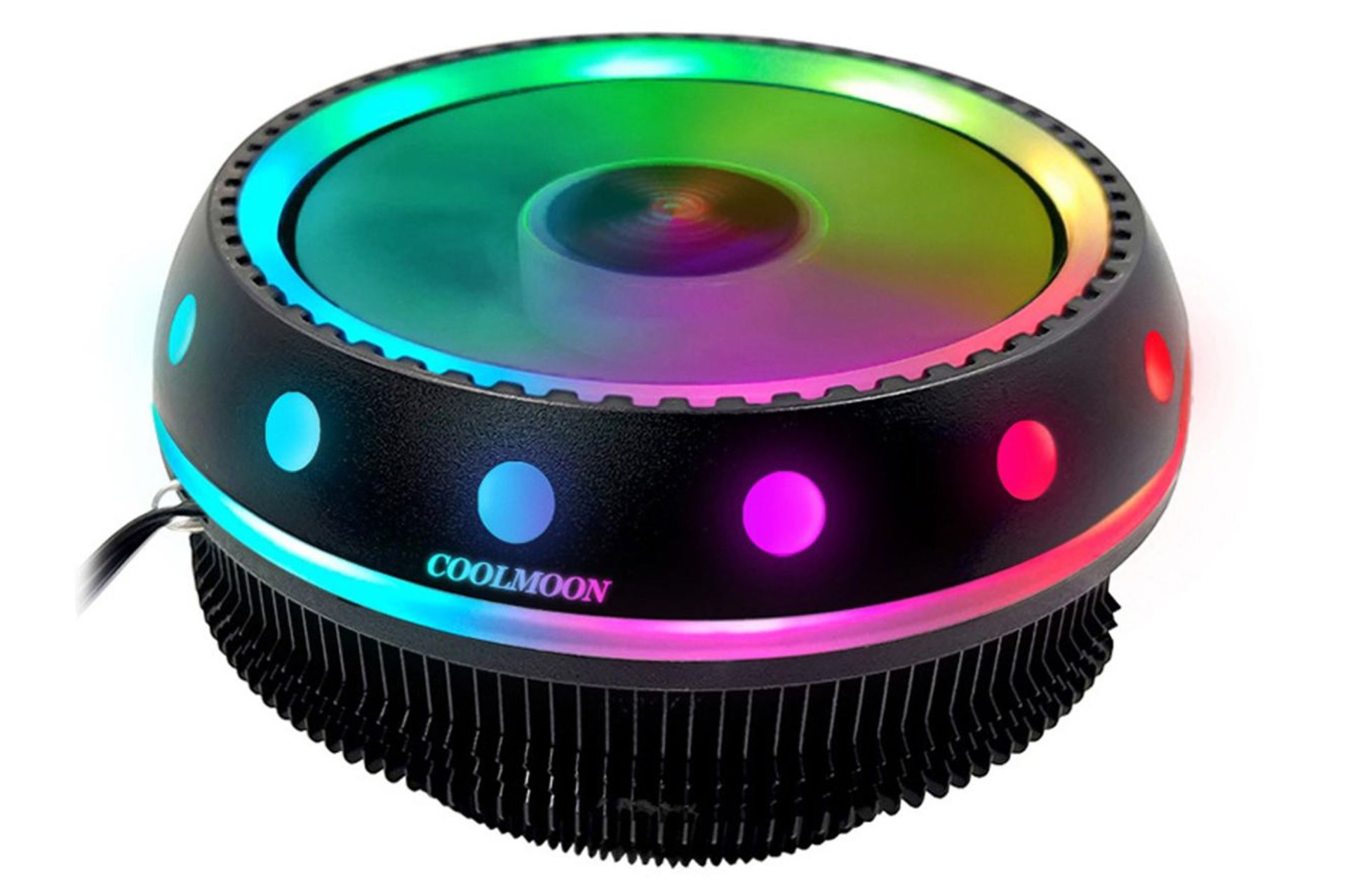 ابعاد خنک کننده پردازنده کول مون UFO RGB