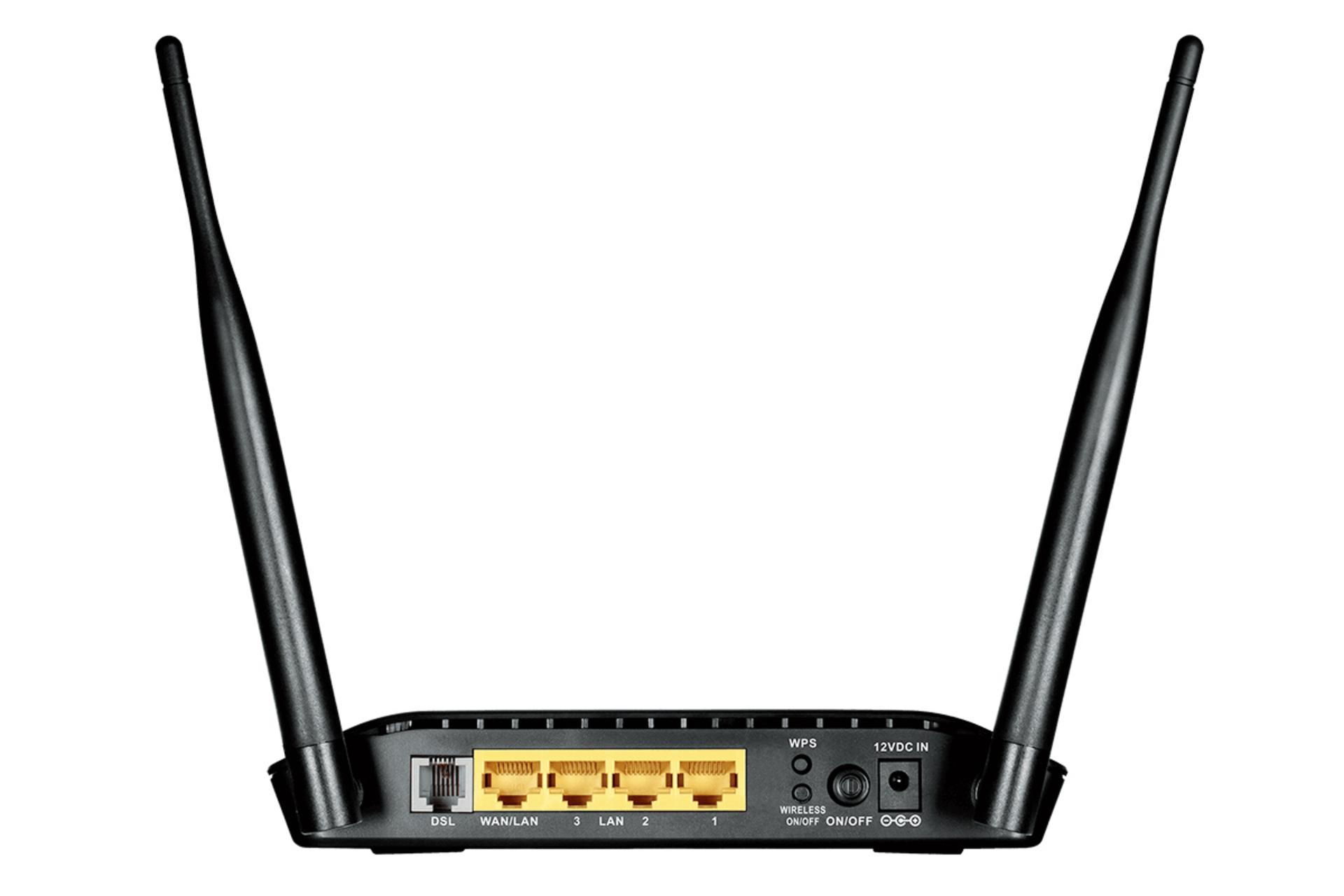 نمای پشتی مودم - روتر دی لینک D-Link DSL-2740U