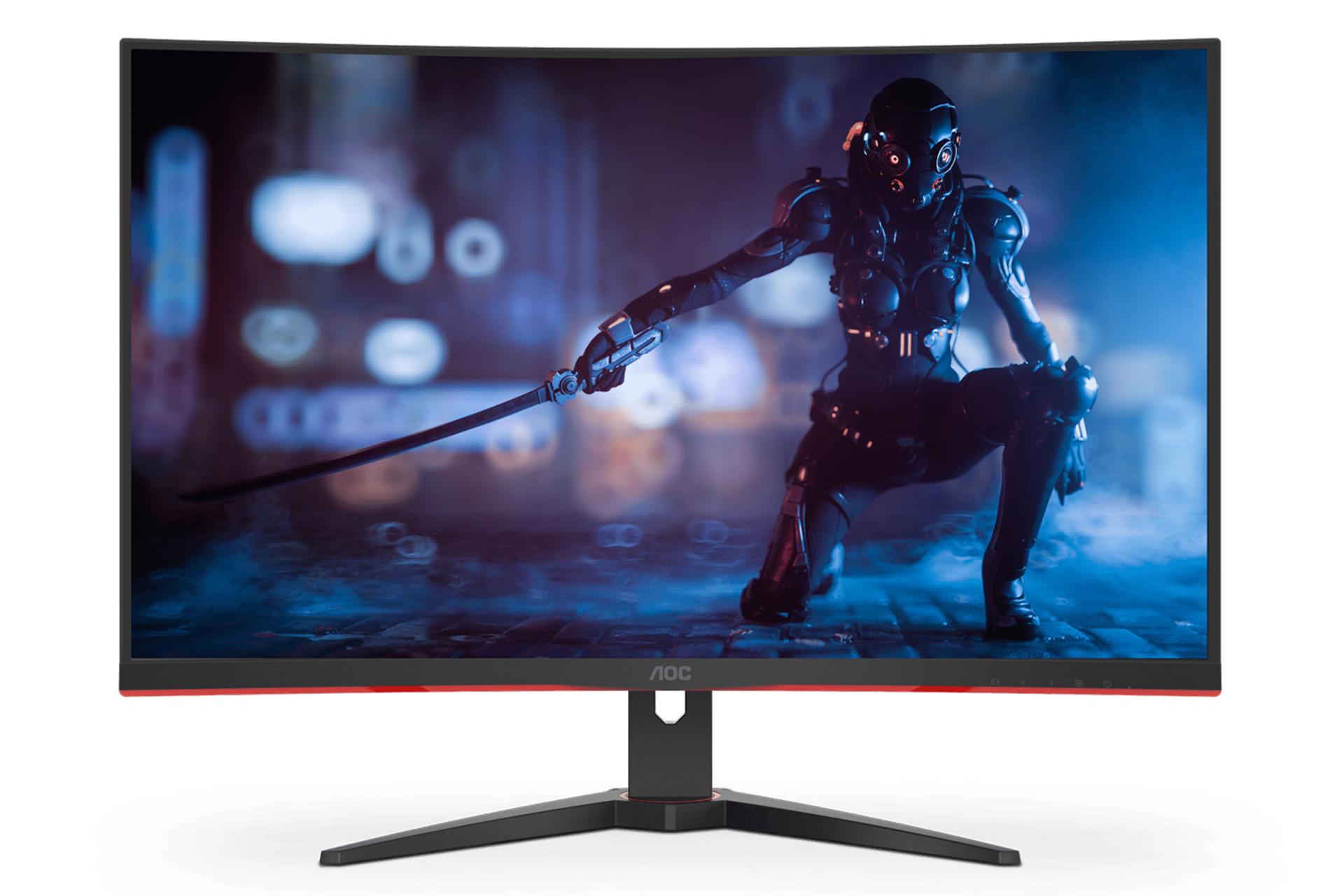 نمای جلو مانیتور ای او سی C32G2e