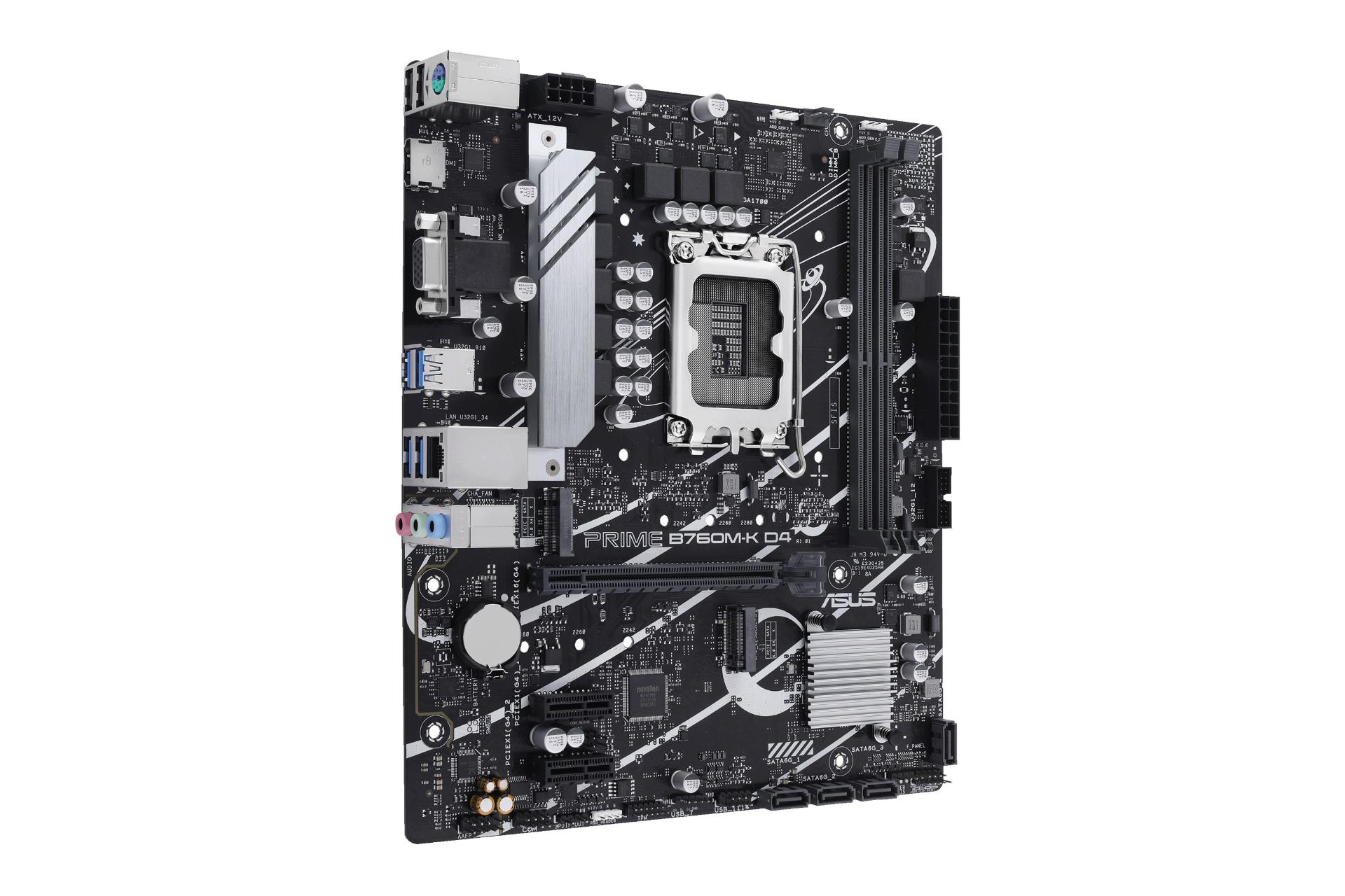 نمای کناری مادربرد ایسوس ASUS PRIME B760M-K D4