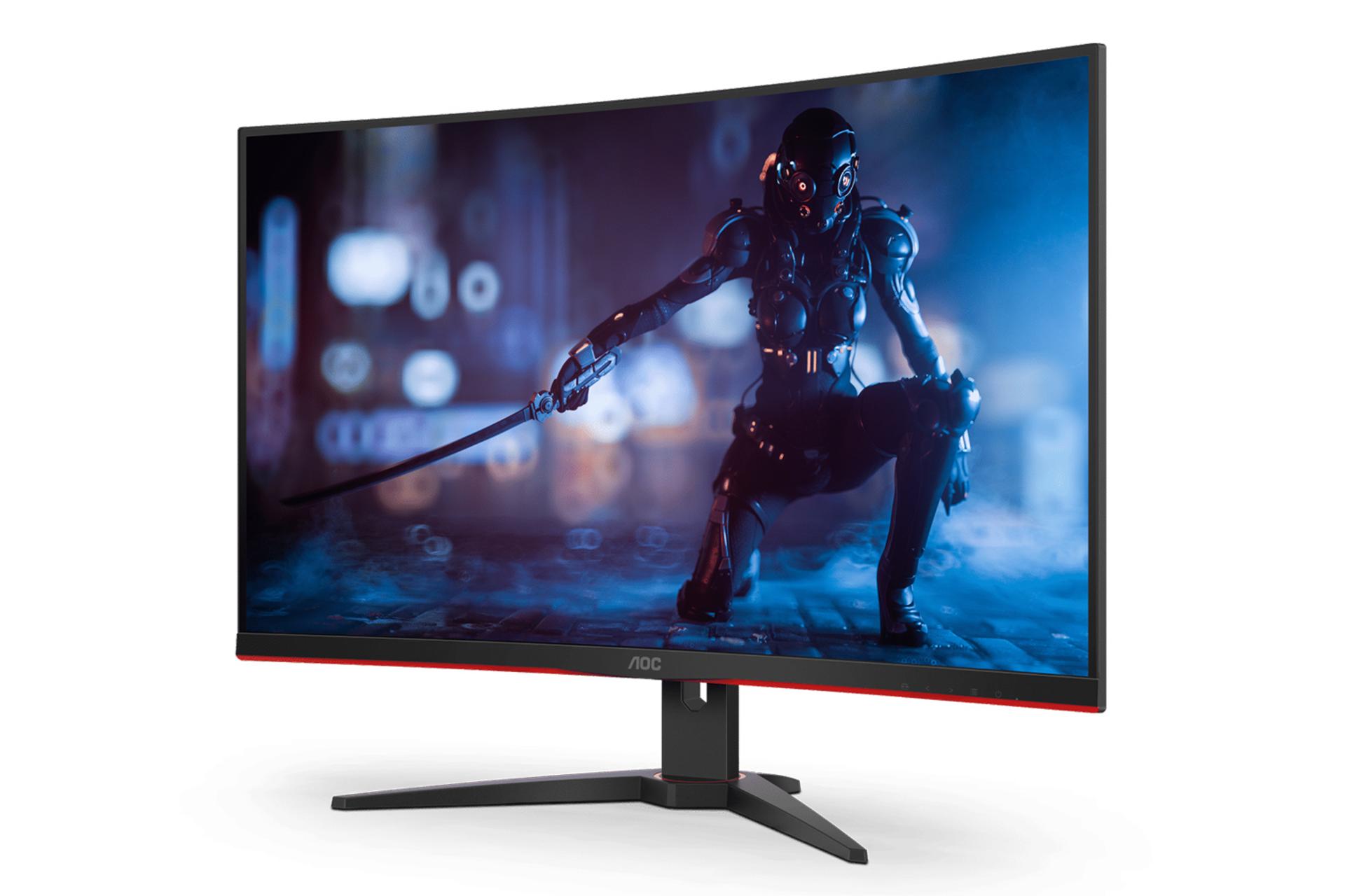 نمای نیمرخ راست مانیتور ای او سی C32G2e