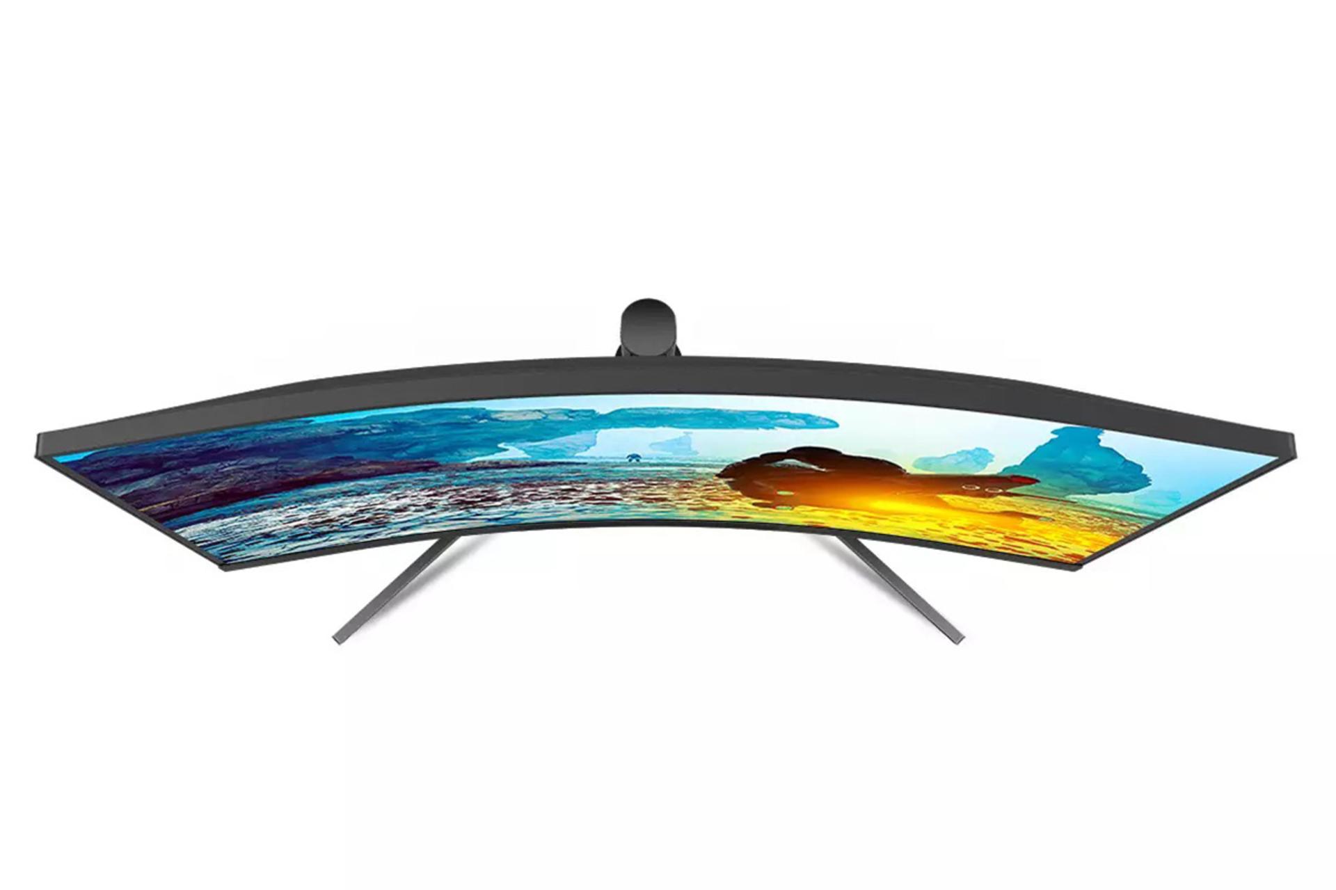 نمایش انحنای صفحه مانیتور فیلیپس 27 اینچ مدل 272M8CZ/69 از بالا