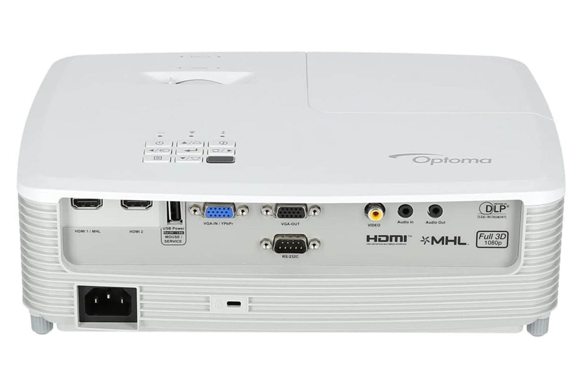 ویدیو پروژکتور اوپتوما Optoma HD28i نمای پشت