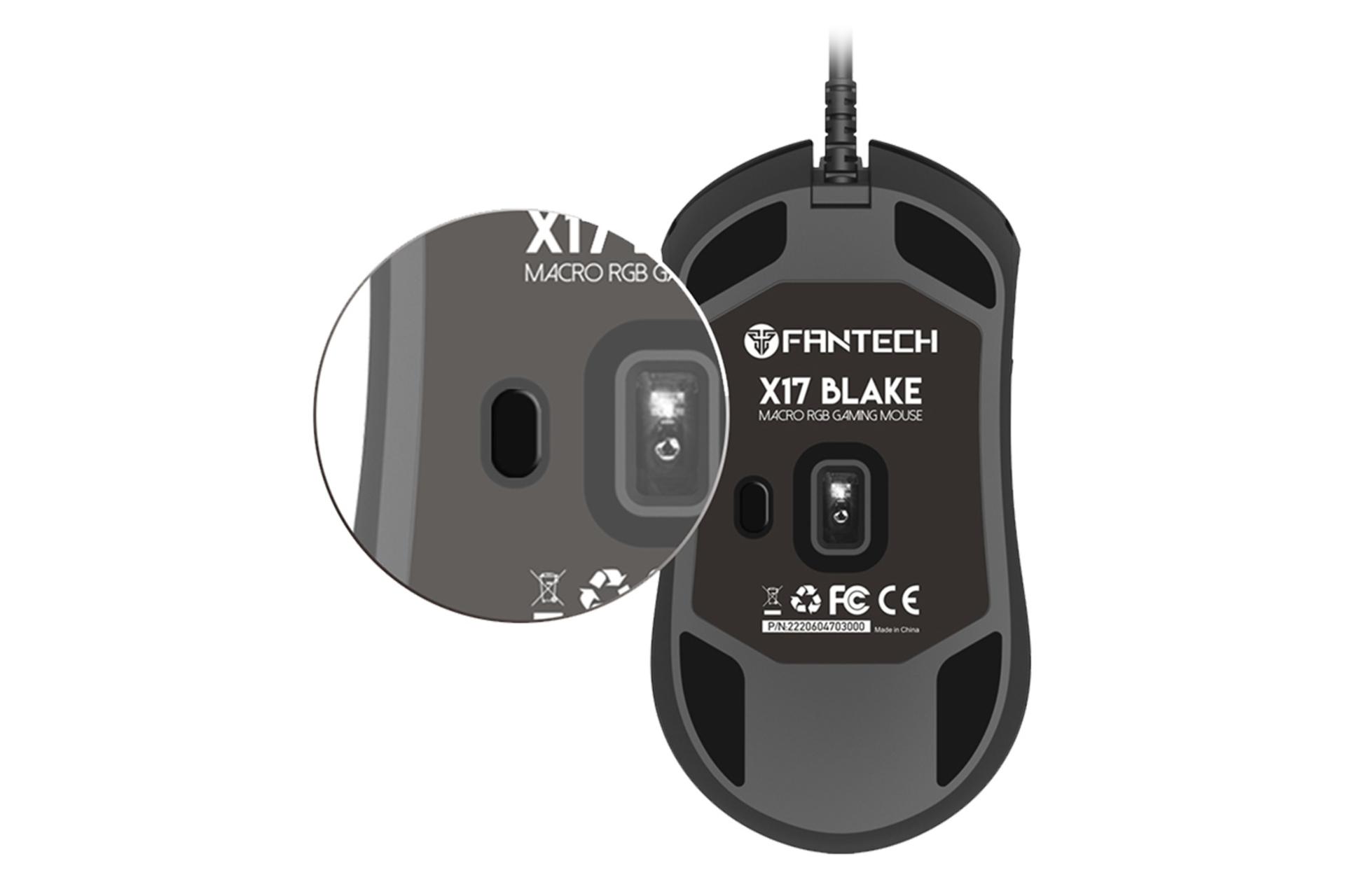 نمای پایین ماوس فنتک Fantech BLAKE X17