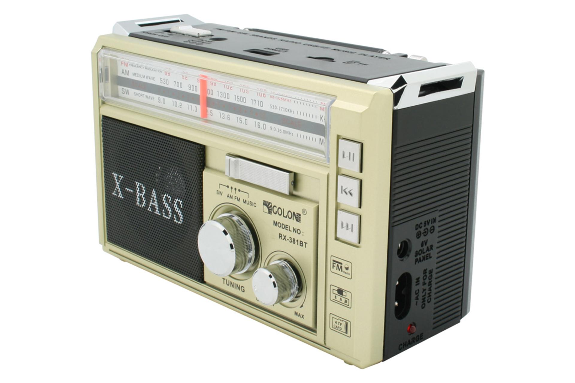 ابعاد اسپیکر گولون رادیو Golon Radio RX-381BT