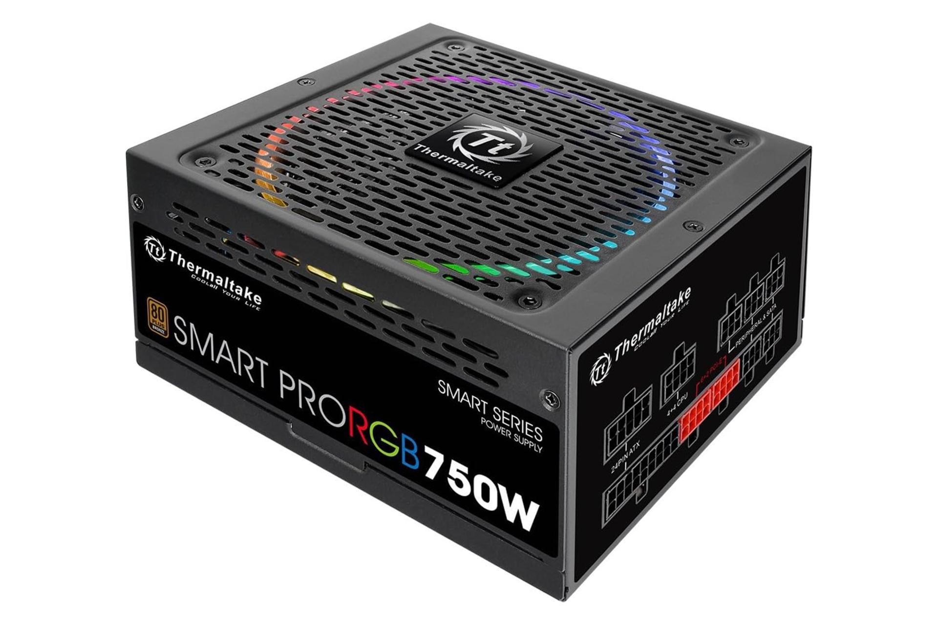 ابعاد پاور کامپیوتر ترمالتیک Smart Pro RGB 750W Bronze با توان 750 وات