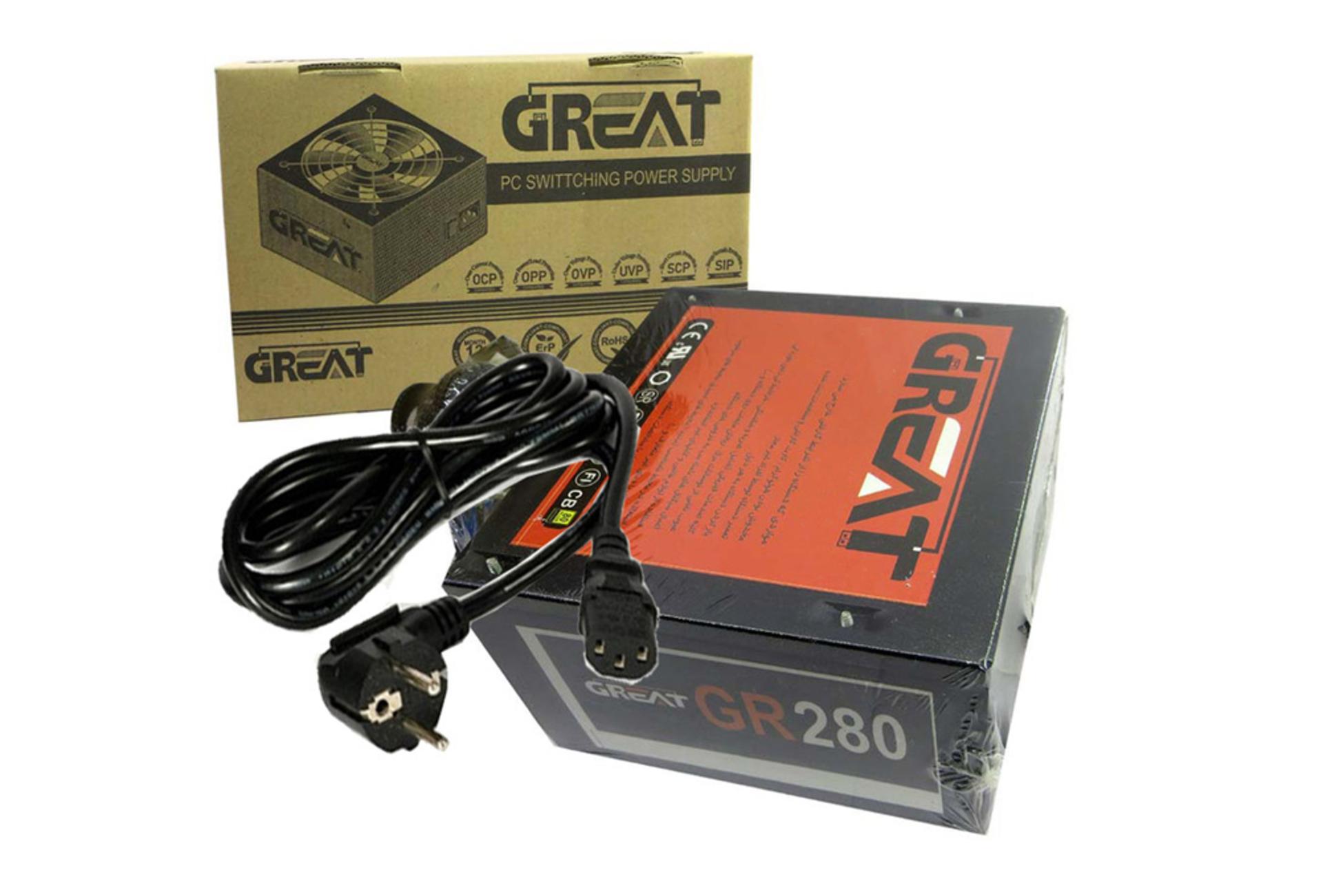 اقلام همراه پاور کامپیوتر گریت GR280 با توان 280 وات