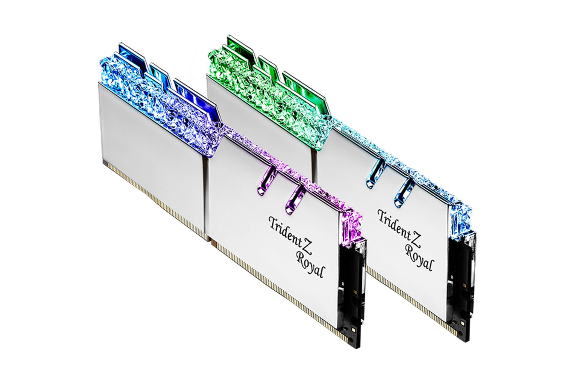 نمای کنار رم جی اسکیل Trident Z Royal ظرفیت 16 گیگابایت (2x8) از نوع DDR4-4000