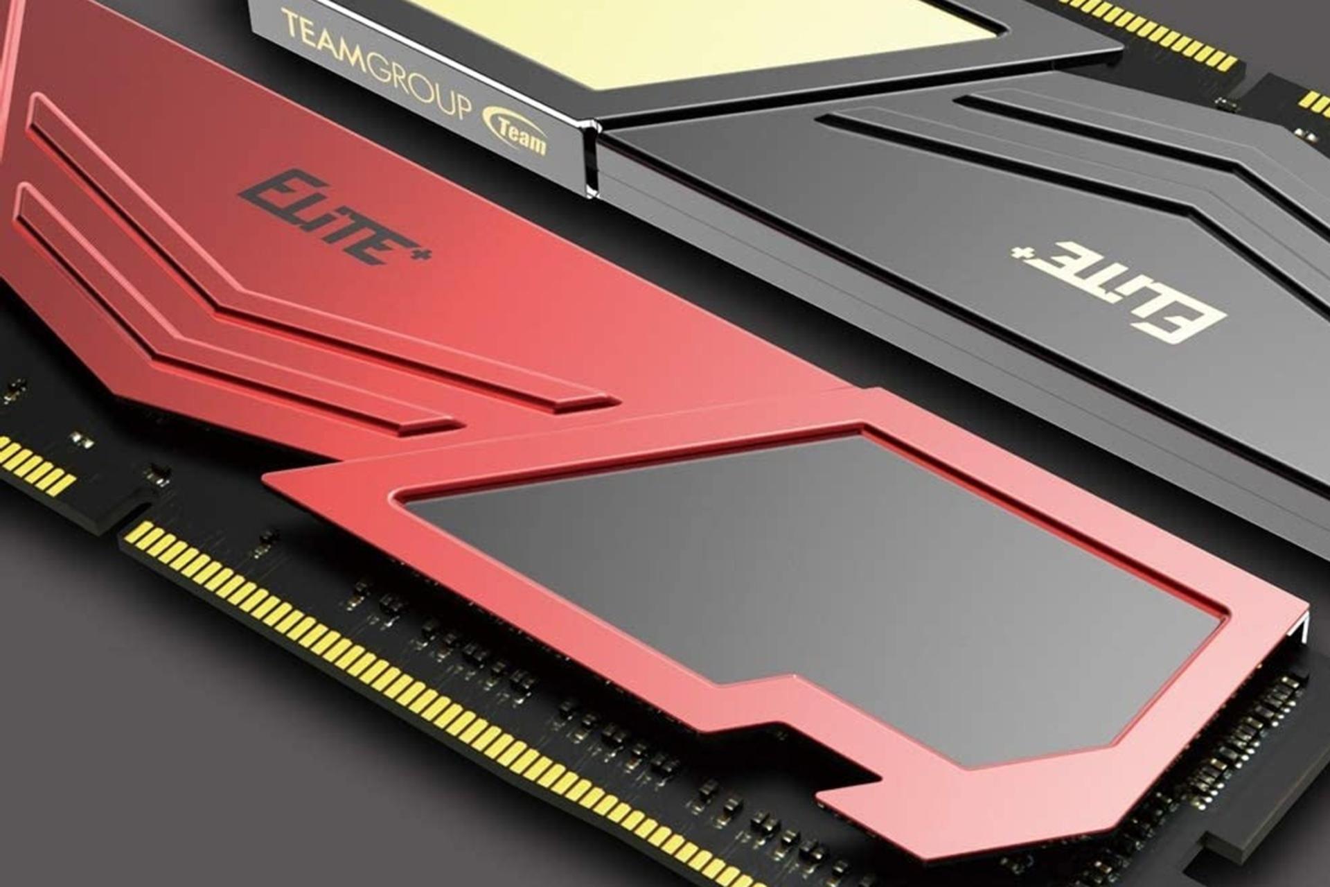 نمای نزدیک رم تیم گروپ ELITE PLUS ظرفیت 16 گیگابایت از نوع DDR4-3200