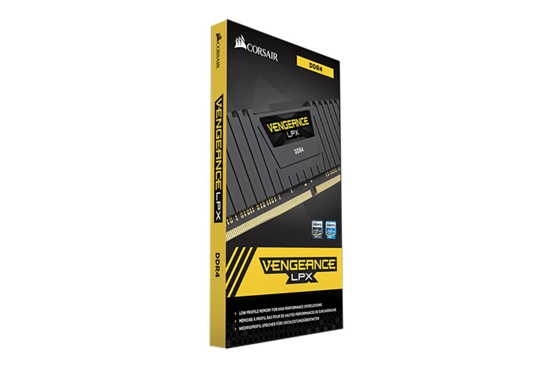 نمای جعبه رم کورسیر VENGEANCE LPX ظرفیت 32 گیگابایت (2x16) از نوع DDR4-3200