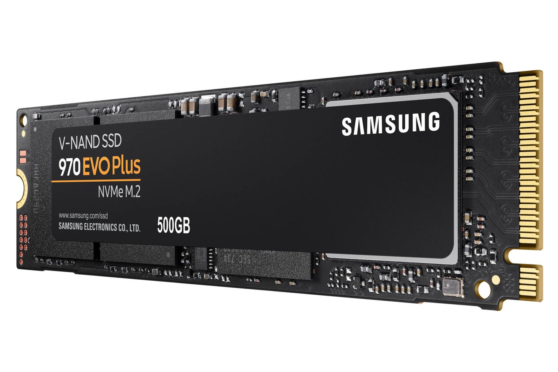 مرجع متخصصين ايران نماي راست SSD سامسونگ Samsung 970 EVO Plus NVMe M.2 500GB ظرفيت 500 گيگابايت