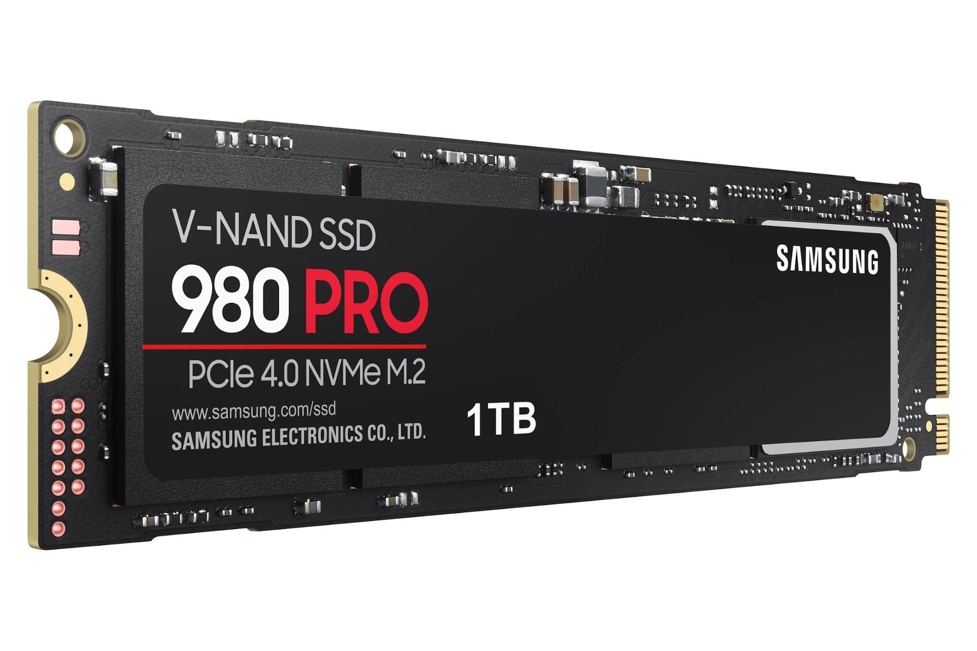 نمای چپ SSD سامسونگ 980 پرو NVMe M.2 ظرفیت 1 ترابایت Samsung 980 Pro