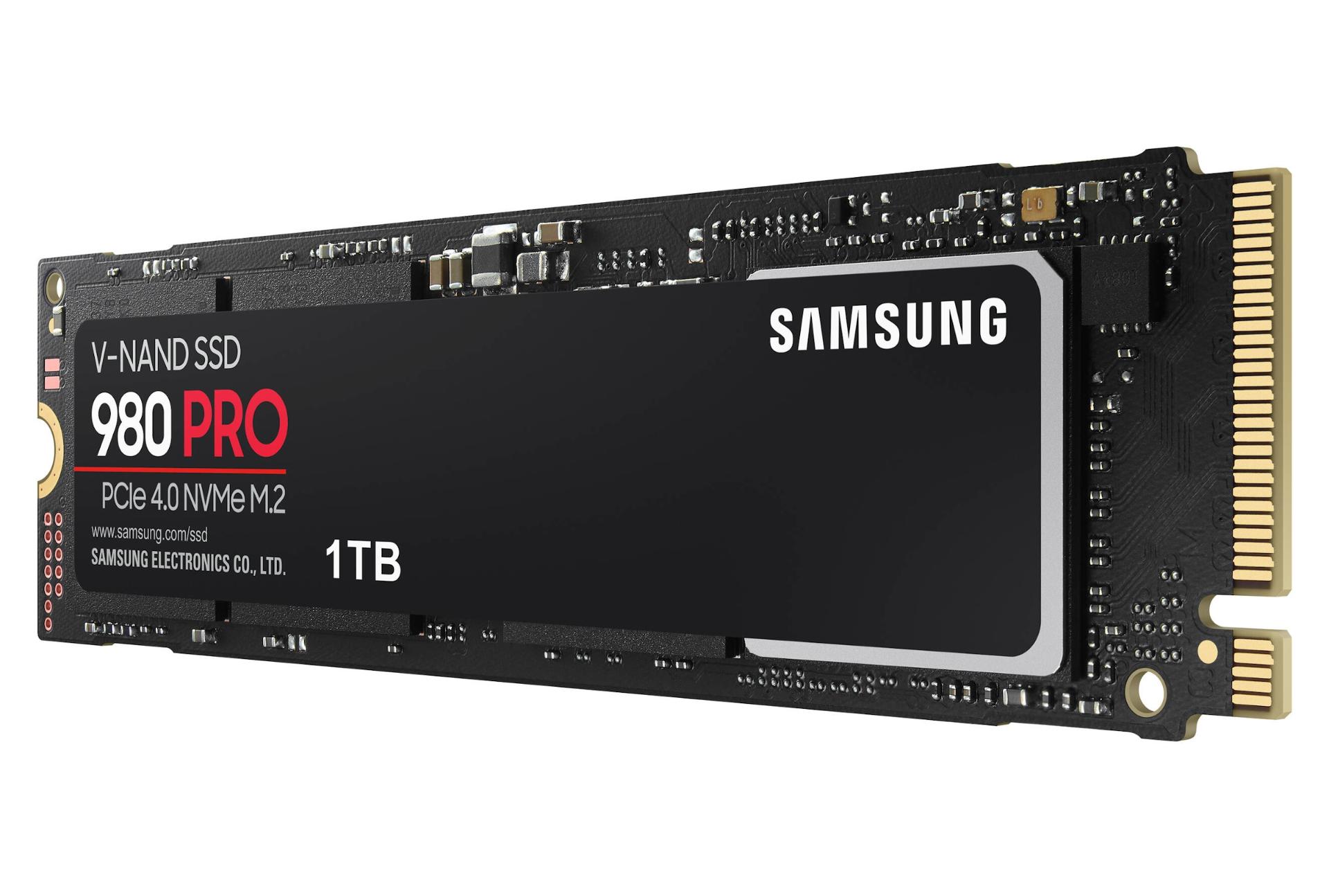 نمای راست SSD سامسونگ 980 پرو NVMe M.2 ظرفیت 1 ترابایت Samsung 980 Pro