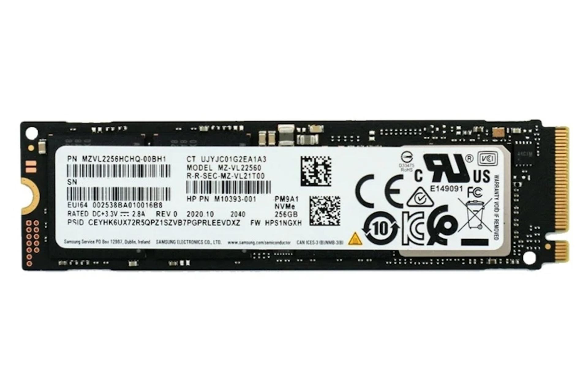 SSD سامسونگ Samsung PM9A1 NVMe M.2 256GB ظرفیت 256 گیگابایت