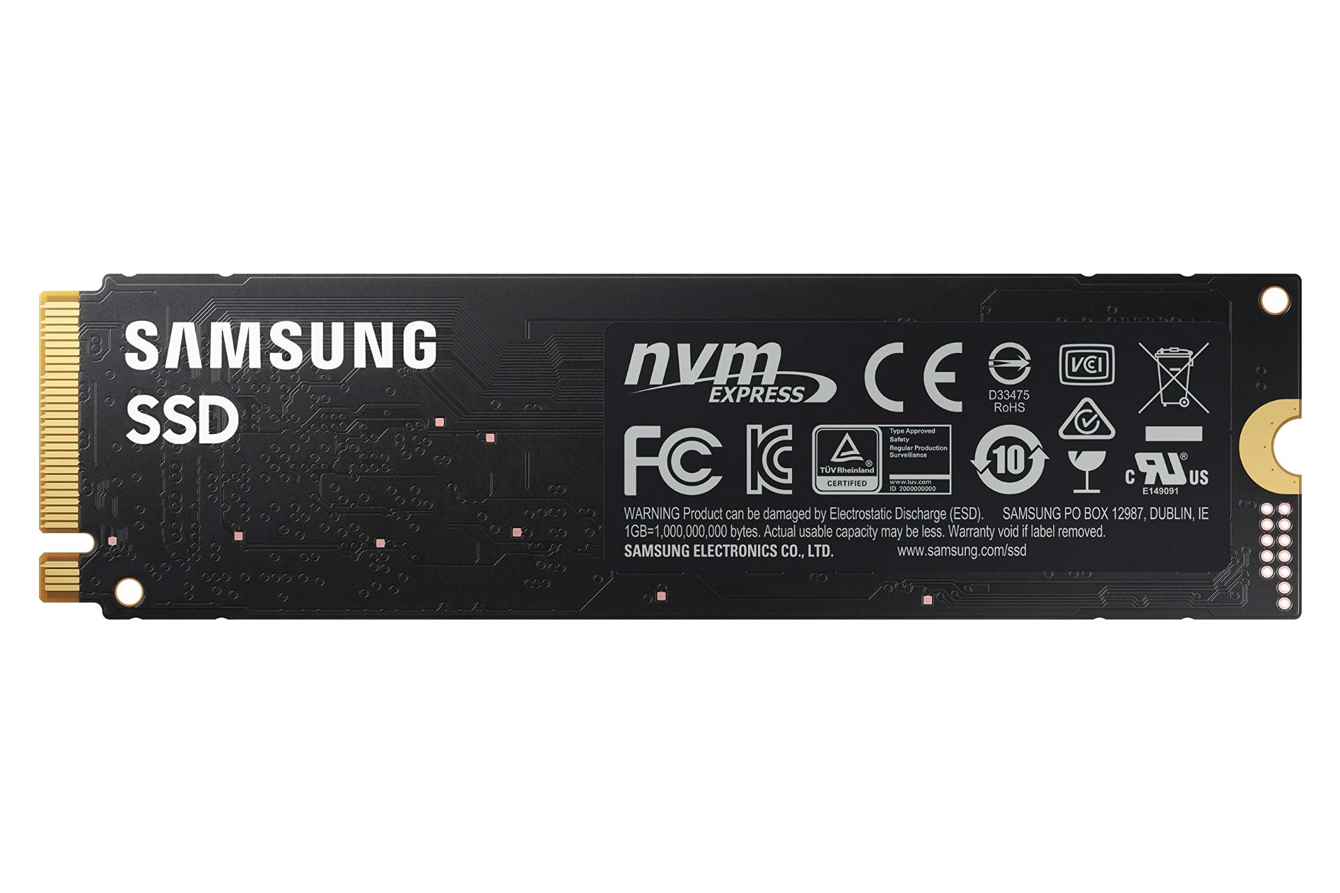 پشت SSD سامسونگ Samsung 980 NVMe M.2