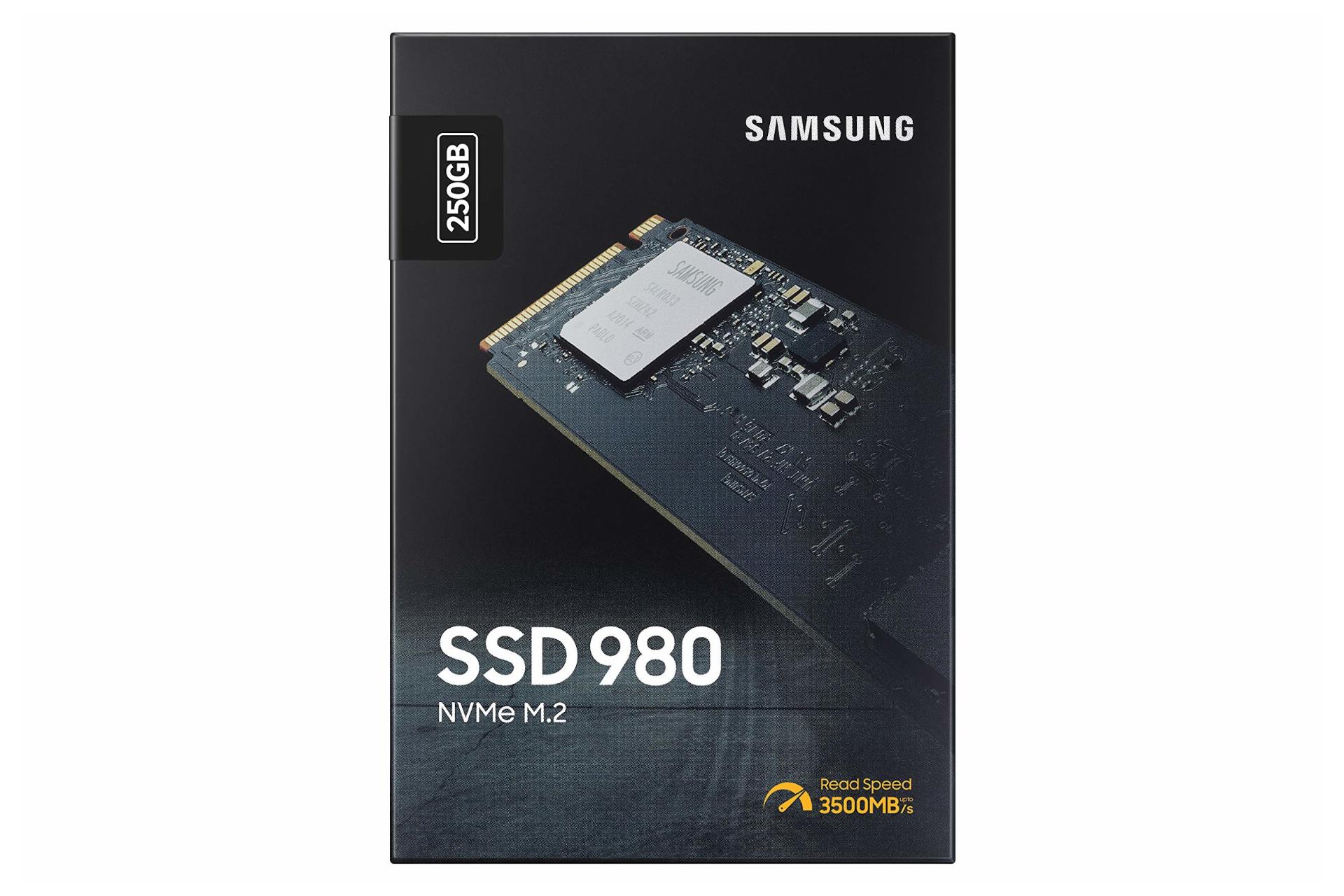 جعبه SSD سامسونگ Samsung 980 NVMe M.2 250GB ظرفیت 250 گیگابایت