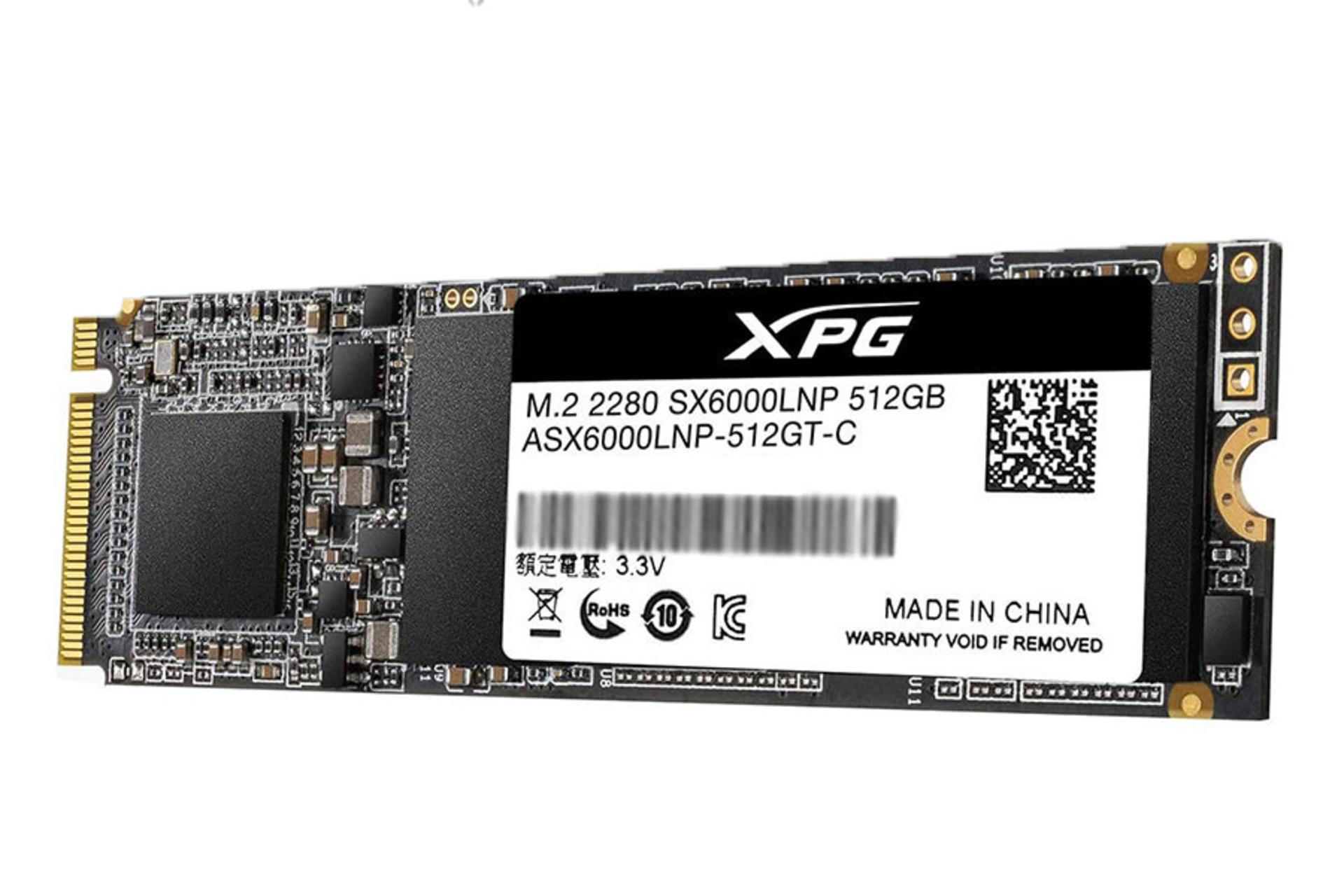 ای دیتا XPG SX6000 Lite PCIe M.2 ظرفیت 512 گیگابایت / ADATA XPG SX6000 Lite PCIe M.2 512GB