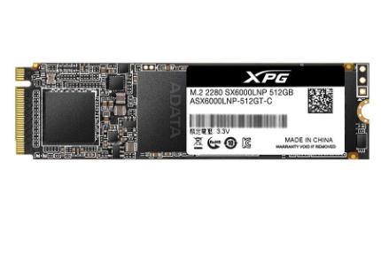 ای دیتا XPG SX6000 Lite NVMe M.2 ظرفیت 512 گیگابایت
