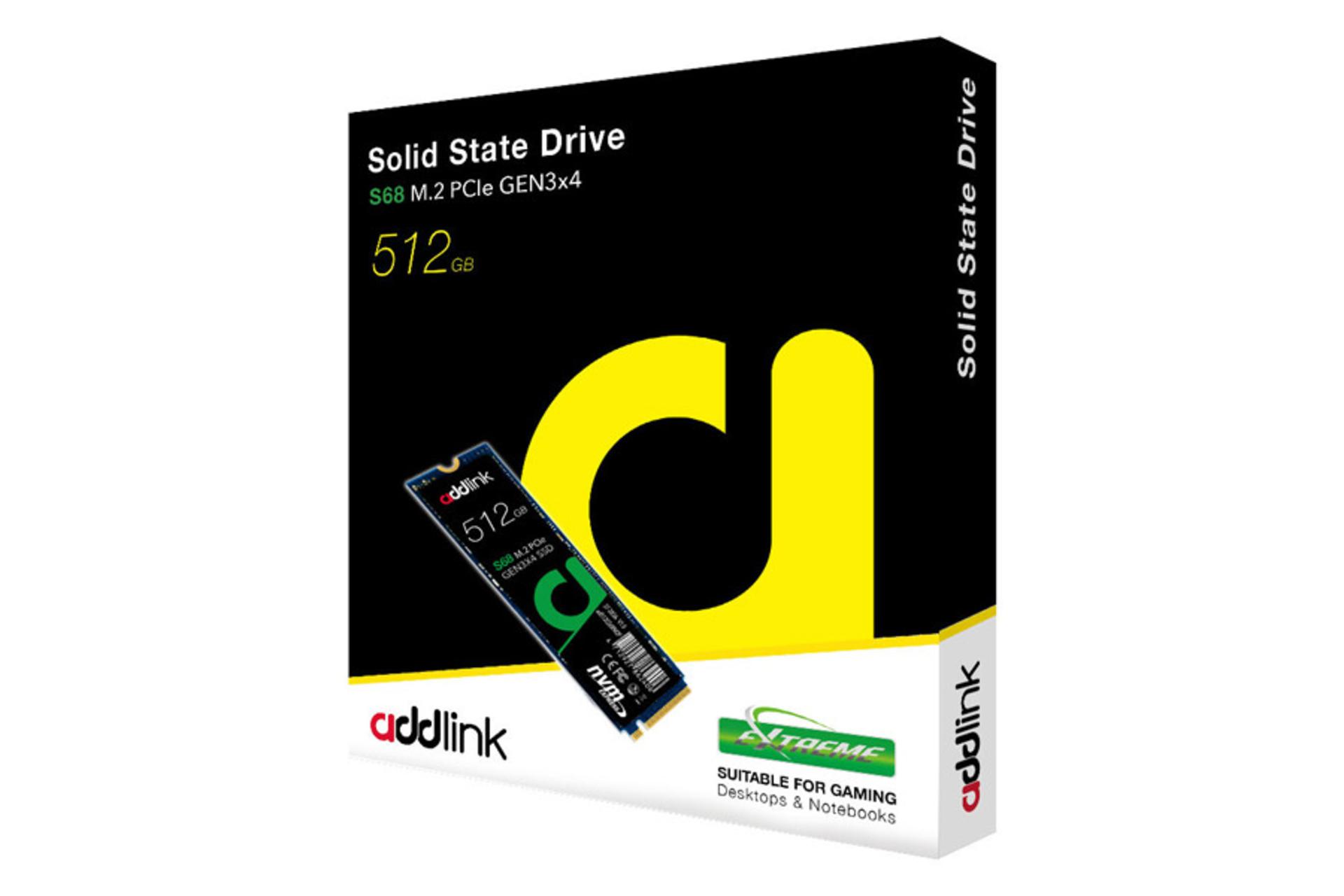 جعبه SSD ادلینک S68 NVMe M.2 ظرفیت 512 گیگابایت