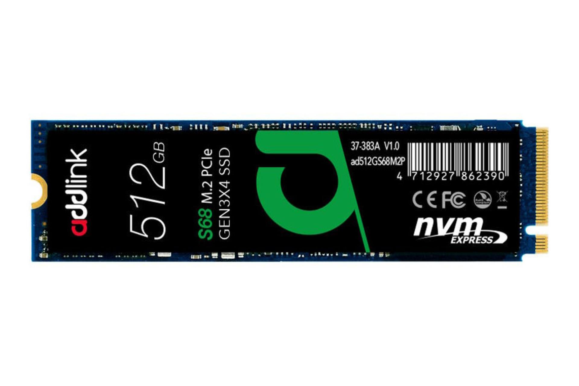 SSD ادلینک S68 NVMe M.2 2280 ظرفیت 512 گیگابایت