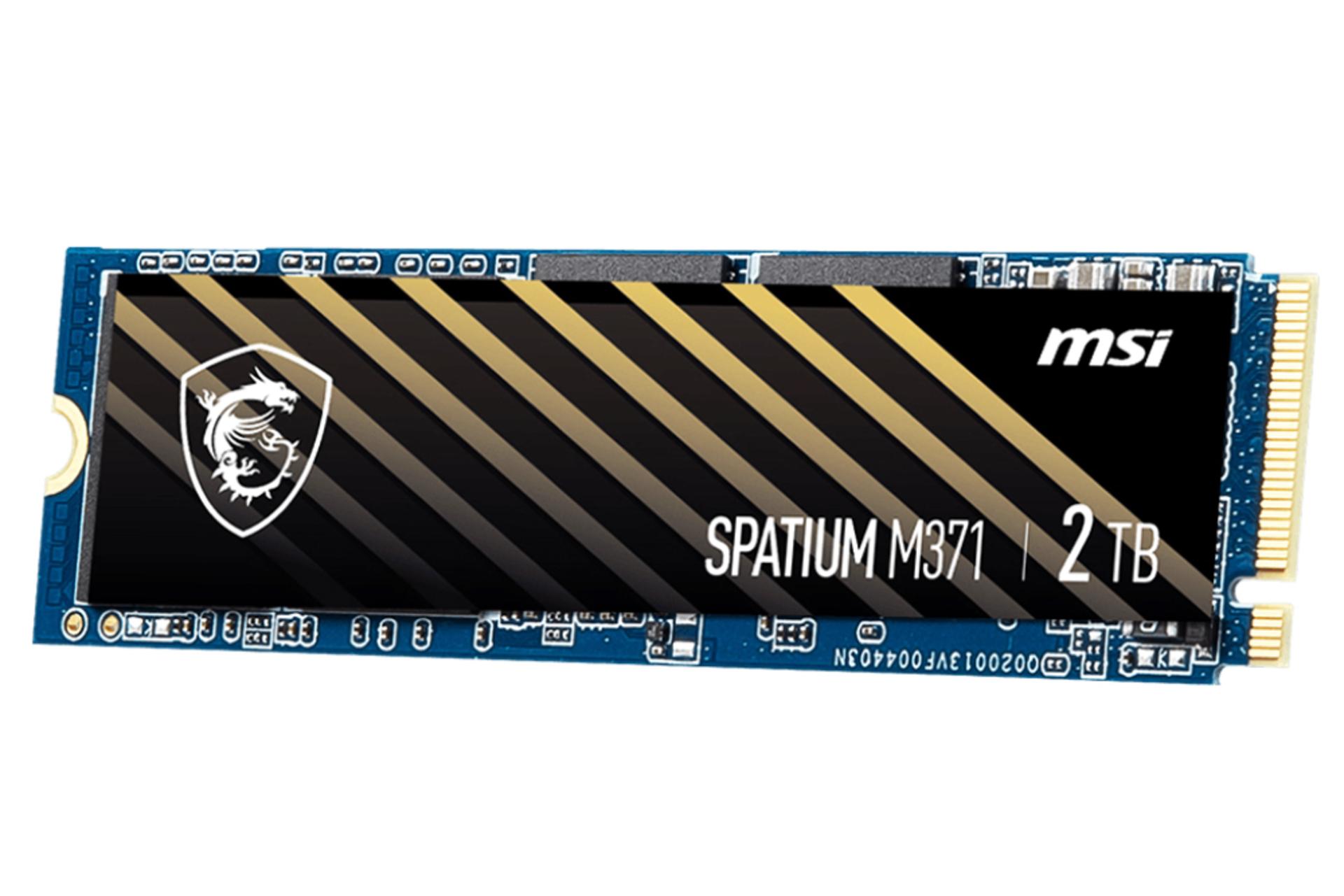 مرجع متخصصين ايران ابعاد SSD ام اس آي SPATIUM M371 NVMe M.2 ظرفيت 2 ترابايت