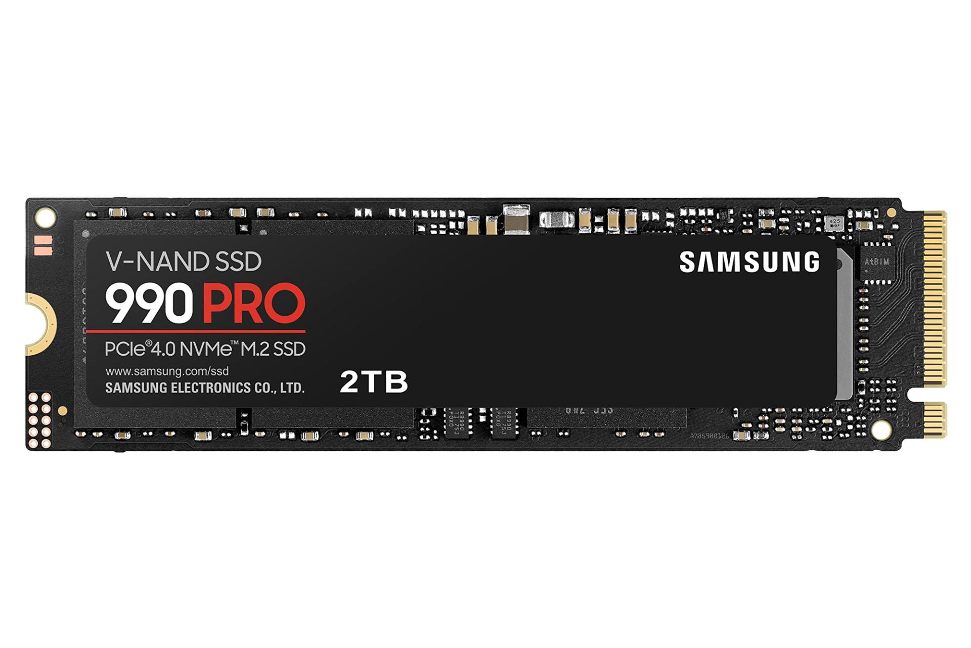 ابعاد SSD سامسونگ 990 Pro NVMe M.2 ظرفیت 2 ترابایت