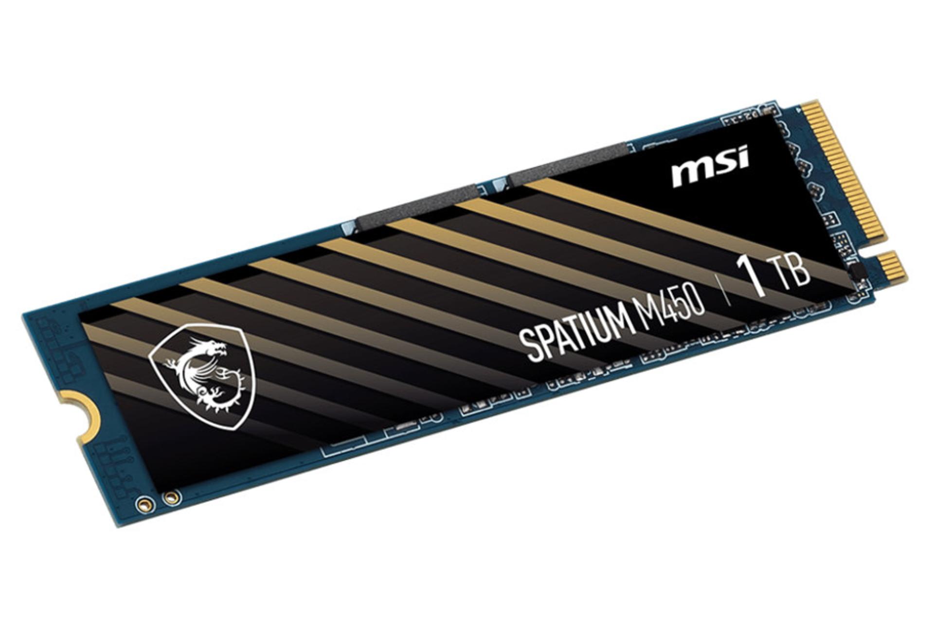 نمای چپ SSD ام اس آی SPATIUM M450 NVMe M.2 ظرفیت 1 ترابایت