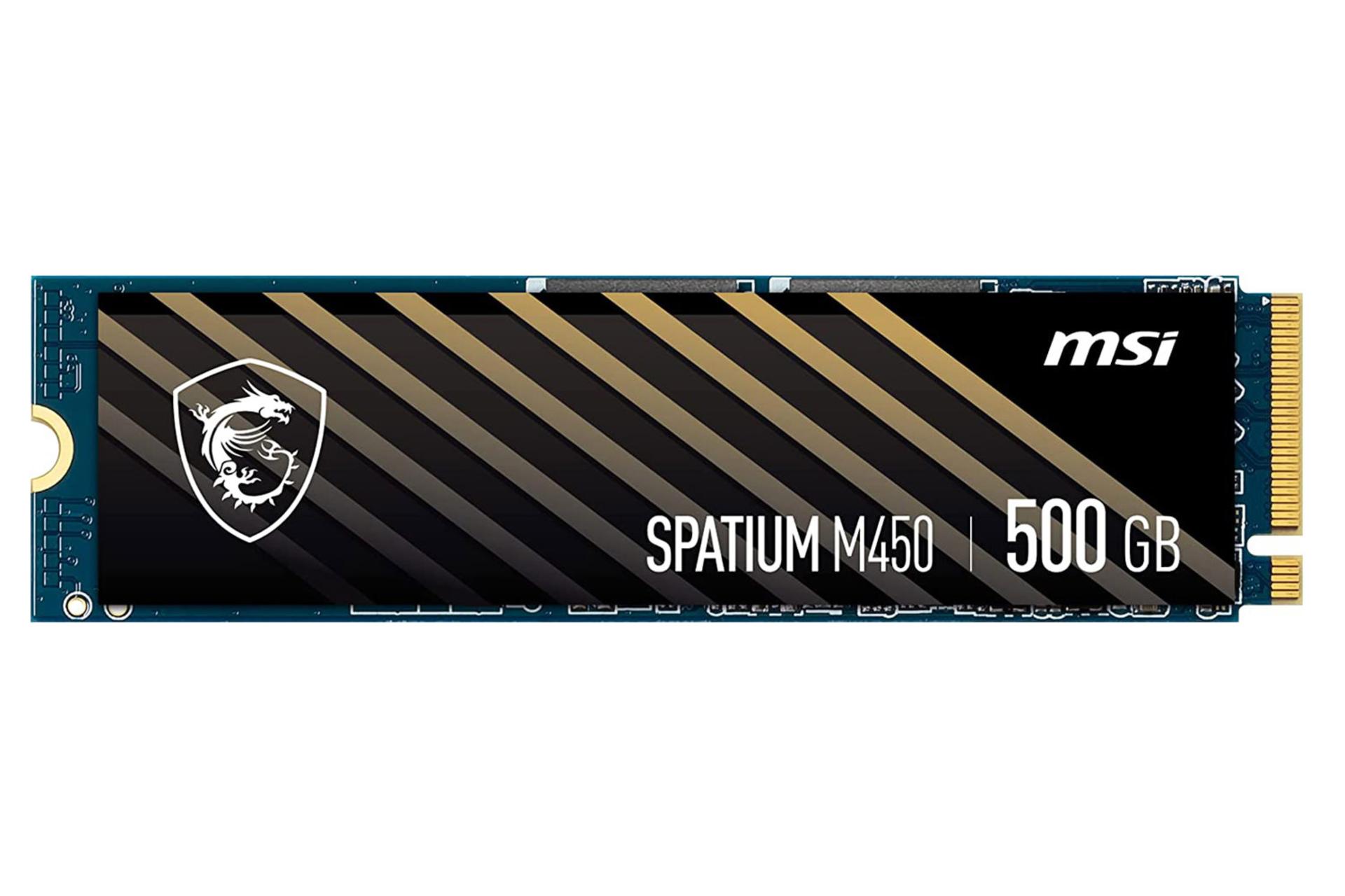 مرجع متخصصين ايران نماي روبرو SSD ام اس آي SPATIUM M450 NVMe M.2 ظرفيت 500 گيگابايت