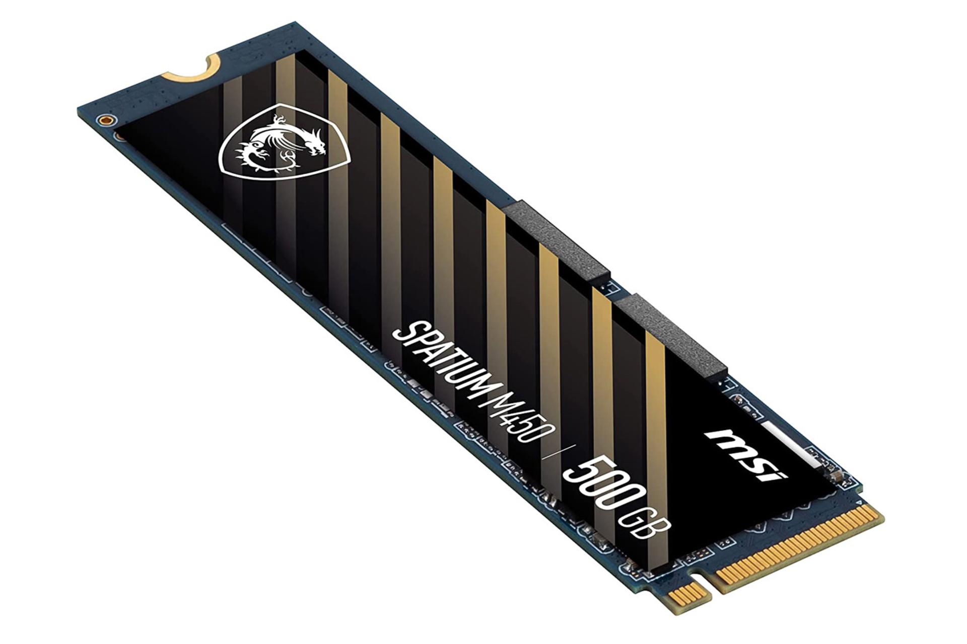 نمای راست SSD ام اس آی SPATIUM M450 NVMe M.2 ظرفیت 500 گیگابایت