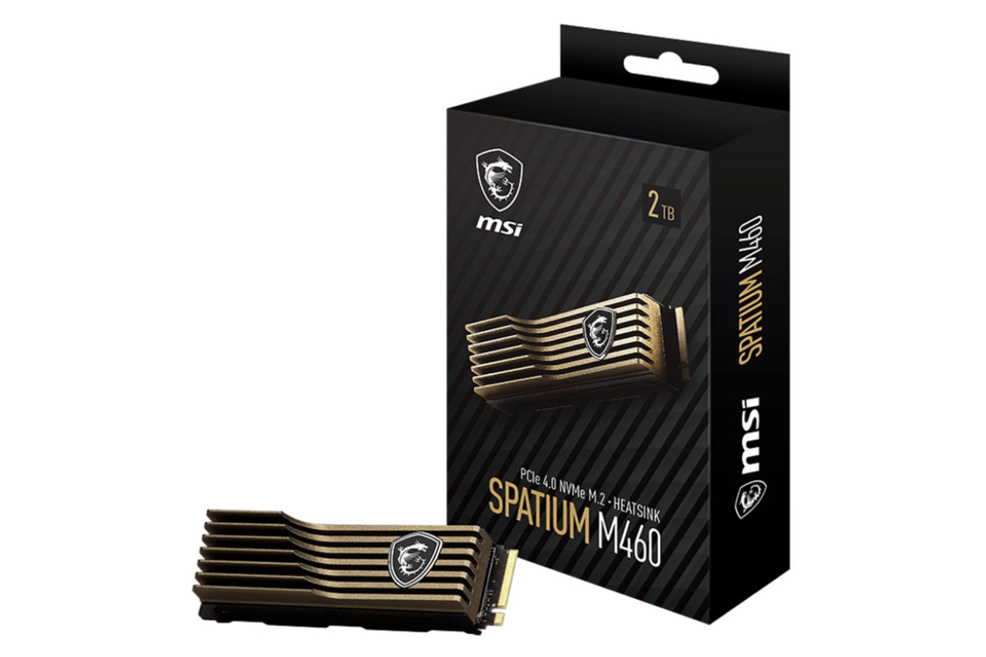 SSD ام اس آی SPATIUM M460 NVMe M.2 HS ظرفیت 2 ترابایت همراه جعبه SSD ام اس آی SPATIUM M460 NVMe M.2 HS ظرفیت 2 ترابایت