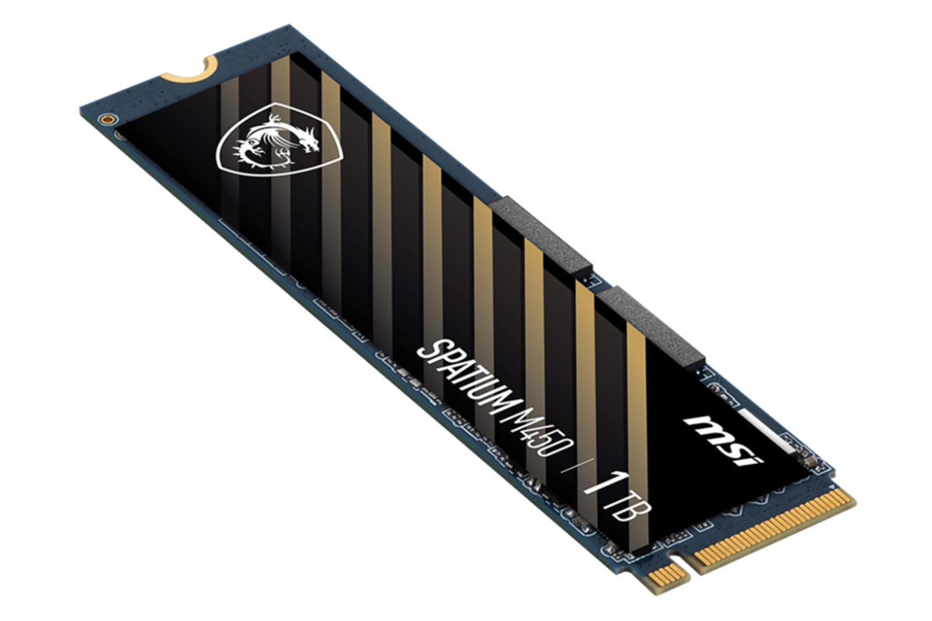 نمای جانبی SSD ام اس آی SPATIUM M450 NVMe M.2 ظرفیت 1 ترابایت