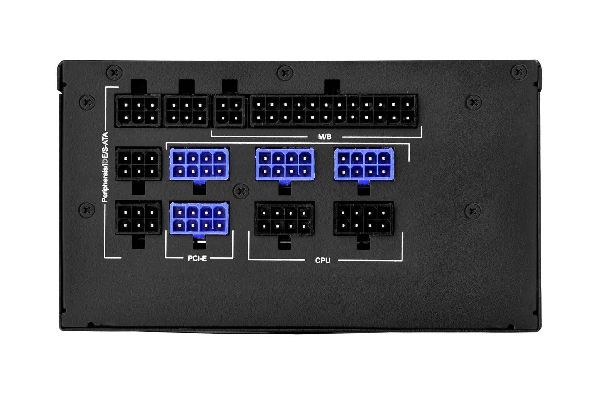 پاور کامپیوتر سیلور استون ST85F-PT با توان 850 وات نمای اتصالات