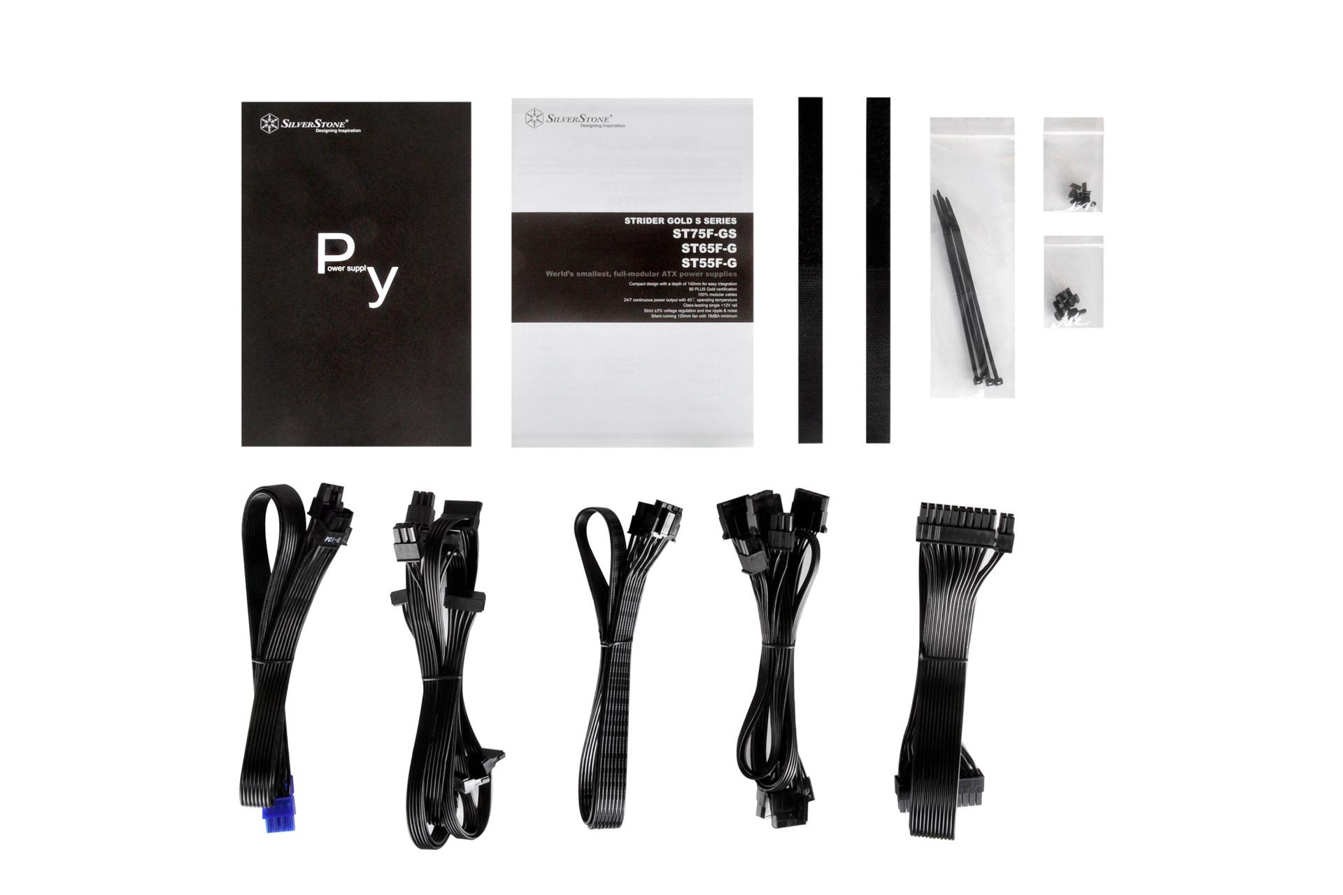 پاور کامپیوتر سیلور استون ST75F-GS V3.0 با توان 750 وات کابل