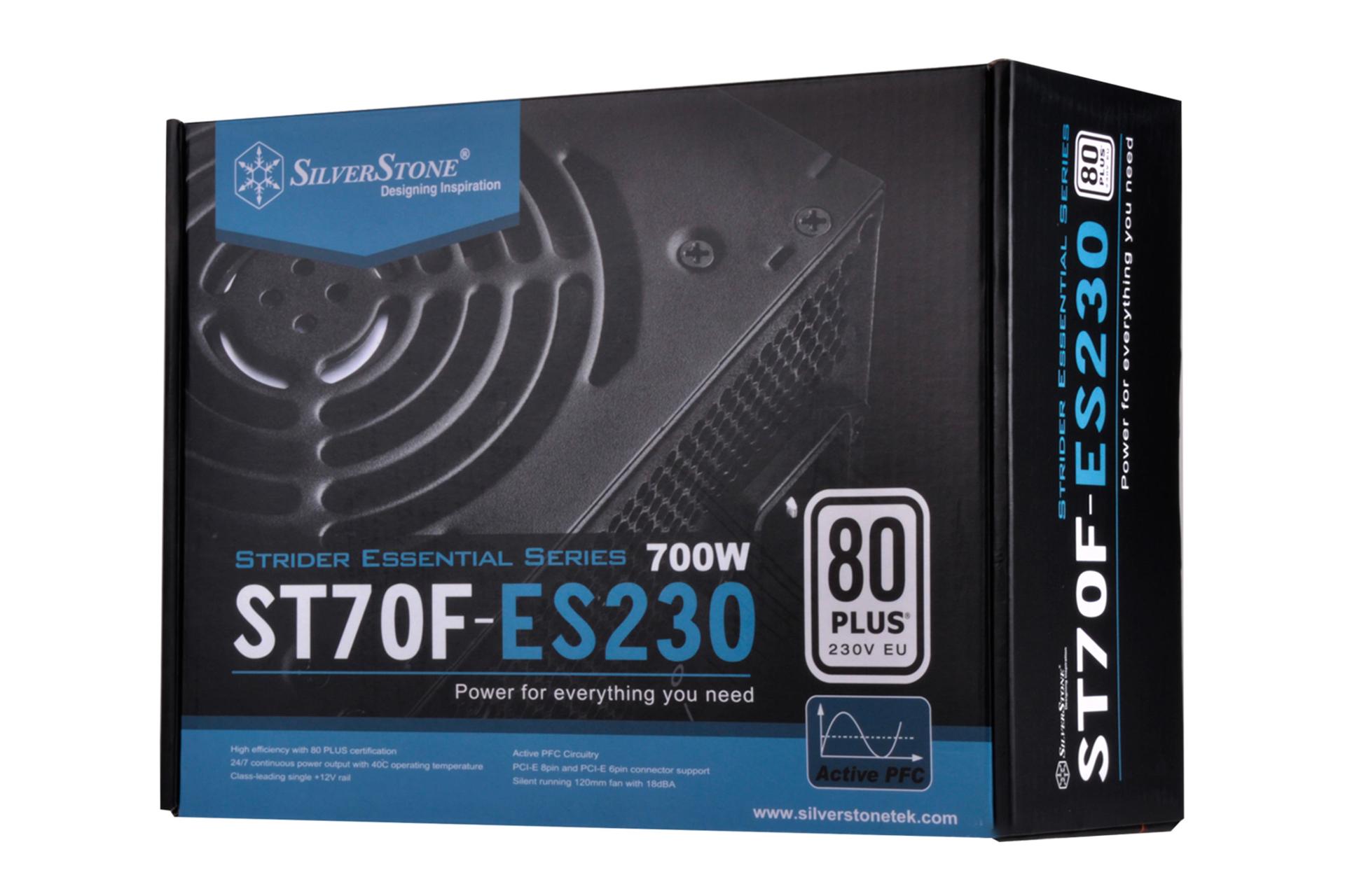 پاور کامپیوتر سیلور استون ST70F-ES230 با توان 700 وات بسته بندی